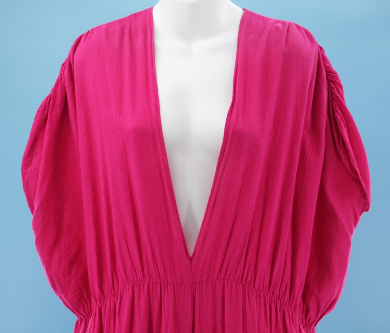 Vtg Women’s 80s Fuchsia Loose Fit Cotton Jumpsuit Sz M/L 1980s New Hero