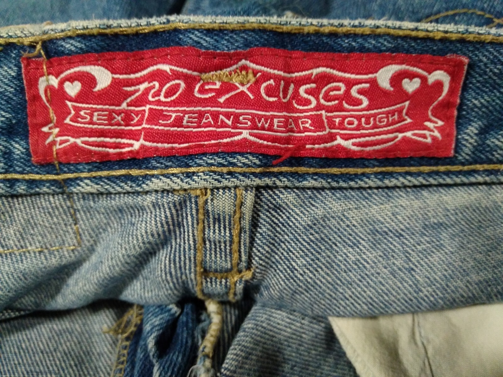 Vintage 80s 90s No Excuses Denim Jeans High Rise Waist Straight Size 3/4