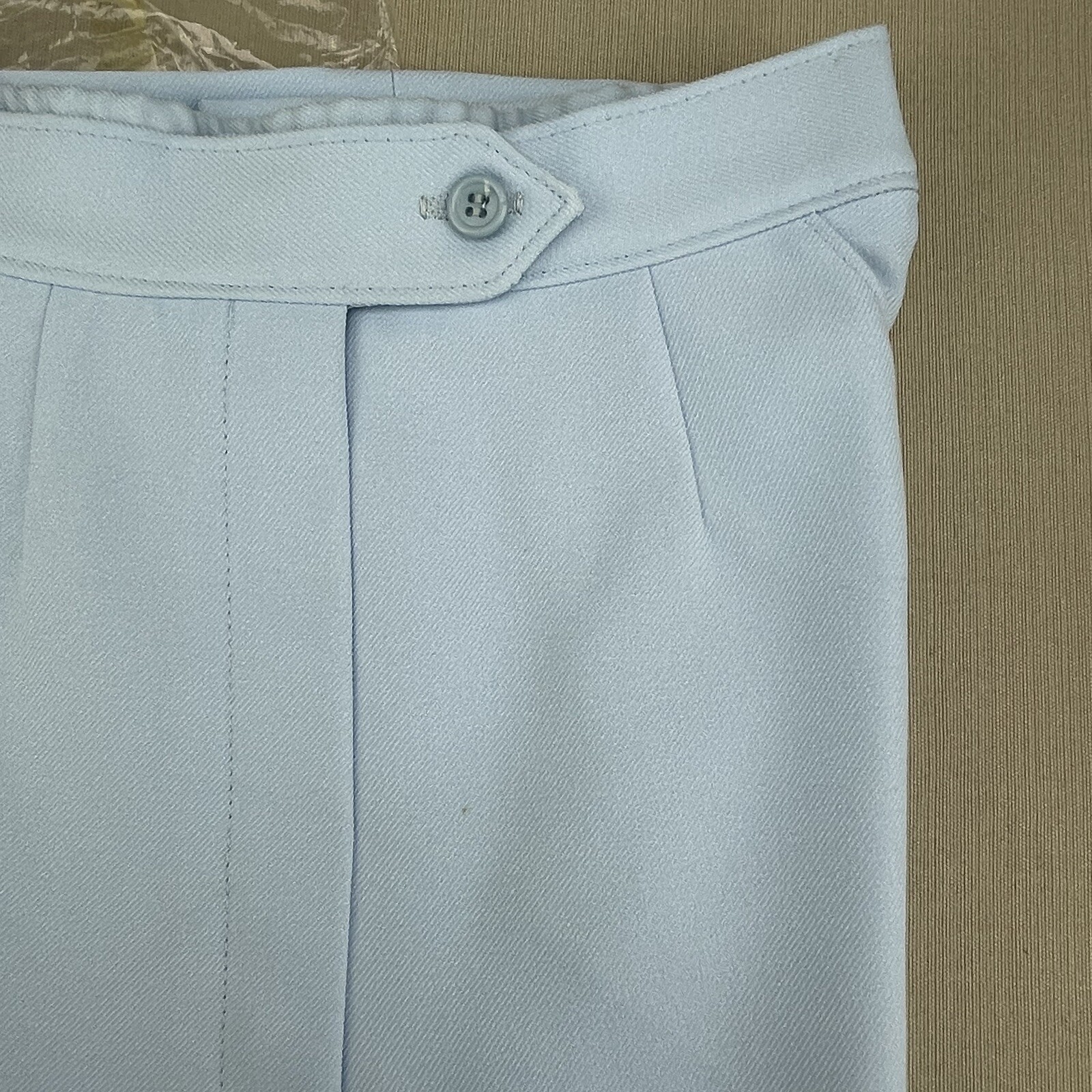 Light Blue 25″ Long Skirt Vintage 1970s Sears The Fashion Place 6P 26″ waist XS