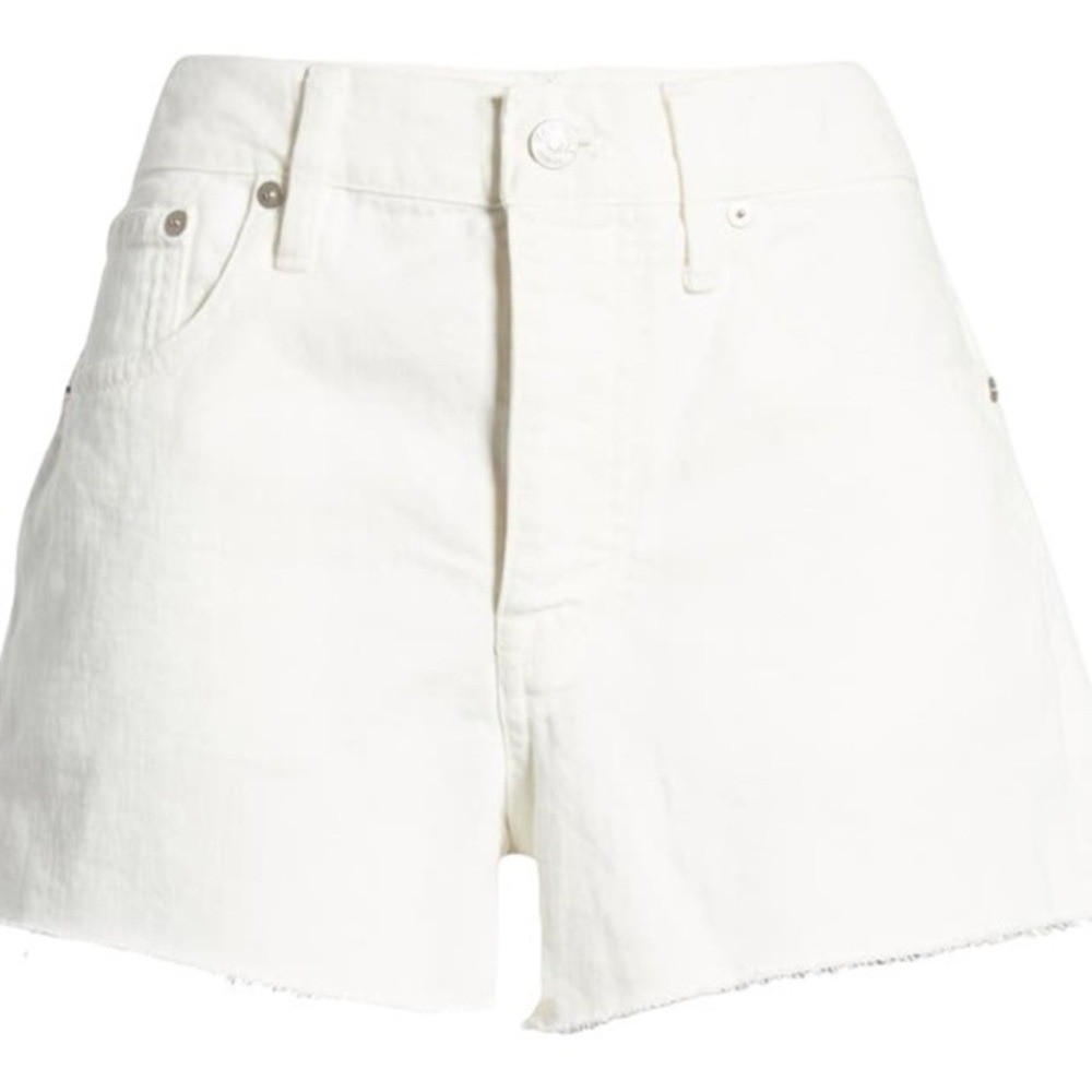 Madewell White Relaxed Denim Short Size 32 NWOT