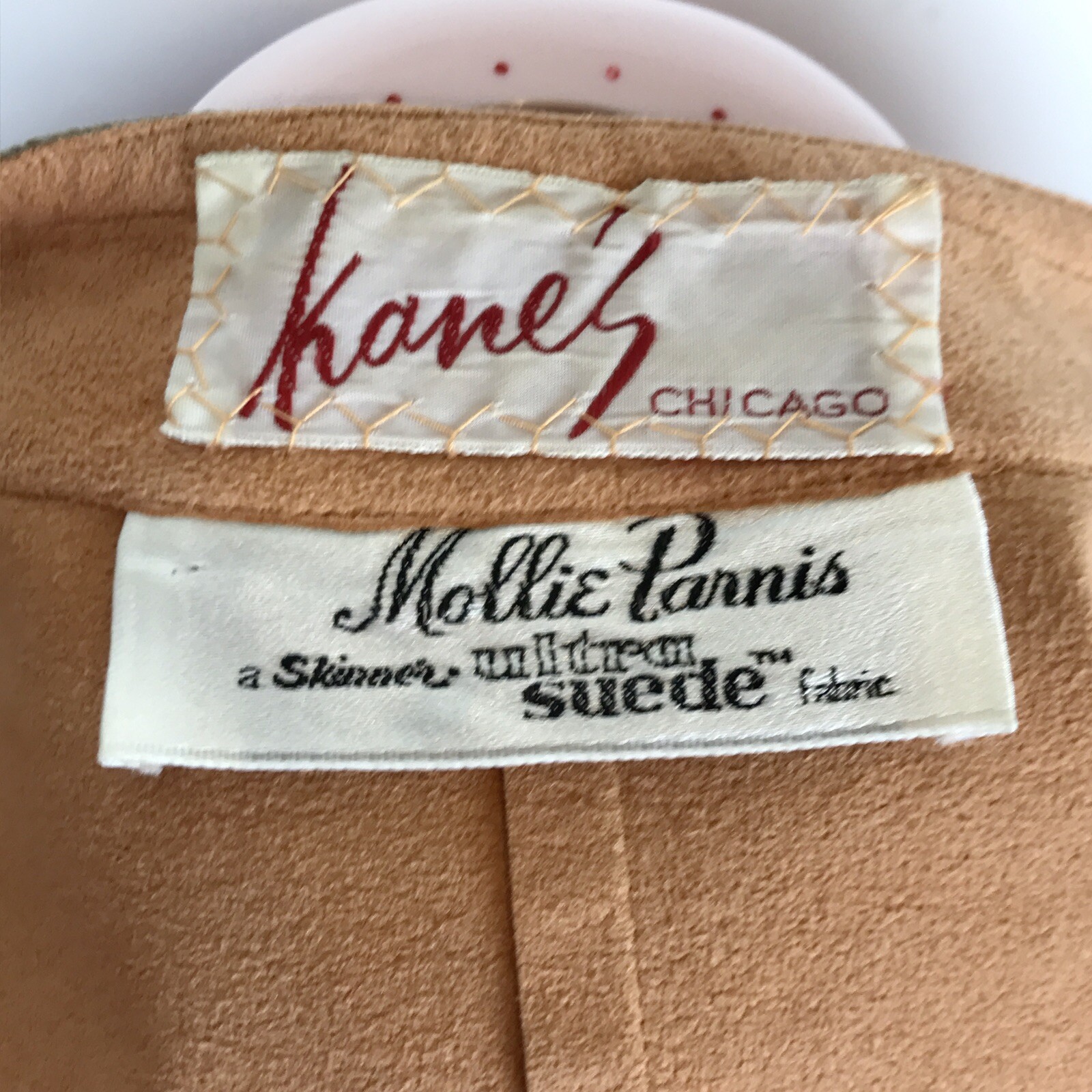 Vintage Retro 70s Mollie Parnis Ultra Suede Jacket Skinner Carmel Brown MEDIUM