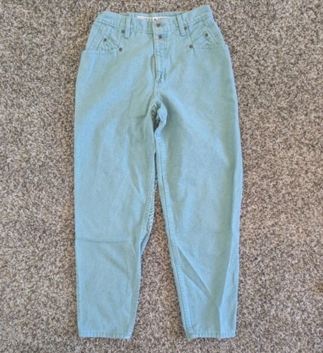 Zena 1990s Vintage Light Blue High waisted Denim Jeans 100% Cotton Size 8A