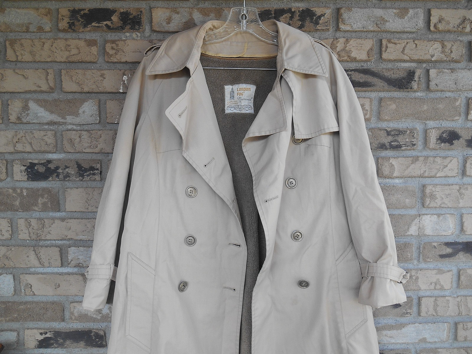 VINTAGE LADIES LONDON FOG MAINCOATS TRENCH COAT WITH ZIPOUT LINER SIZE 14 PETITE