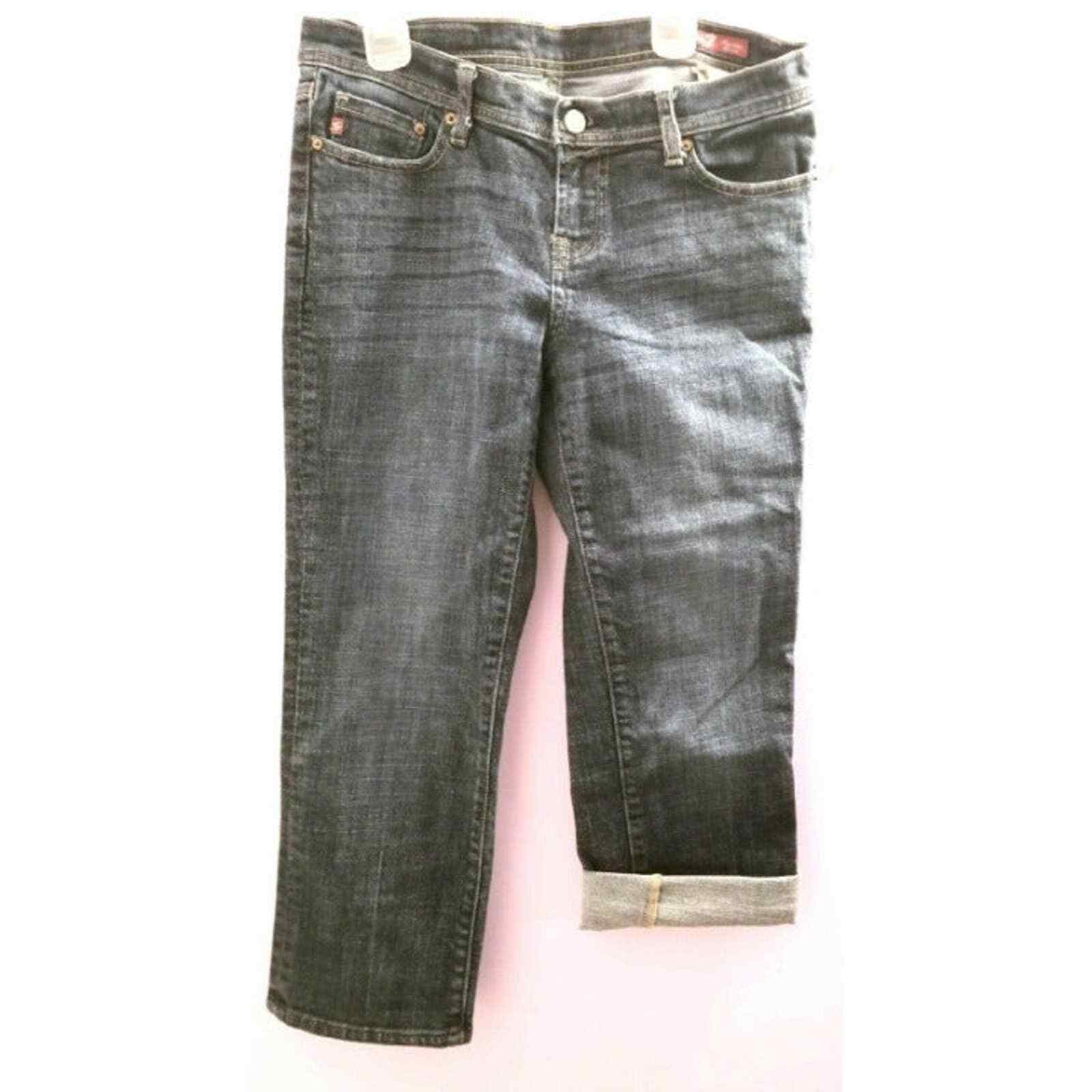Seven 7 Size 8 Jean Capris 29 Blue Roll Up Womens Denim Pants Slacks Cropped