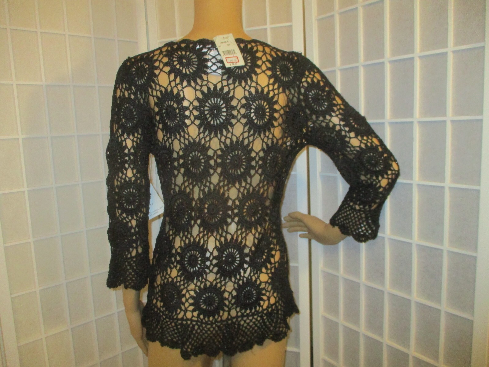 Joseph A vintage old stock crochet tunic sweater top