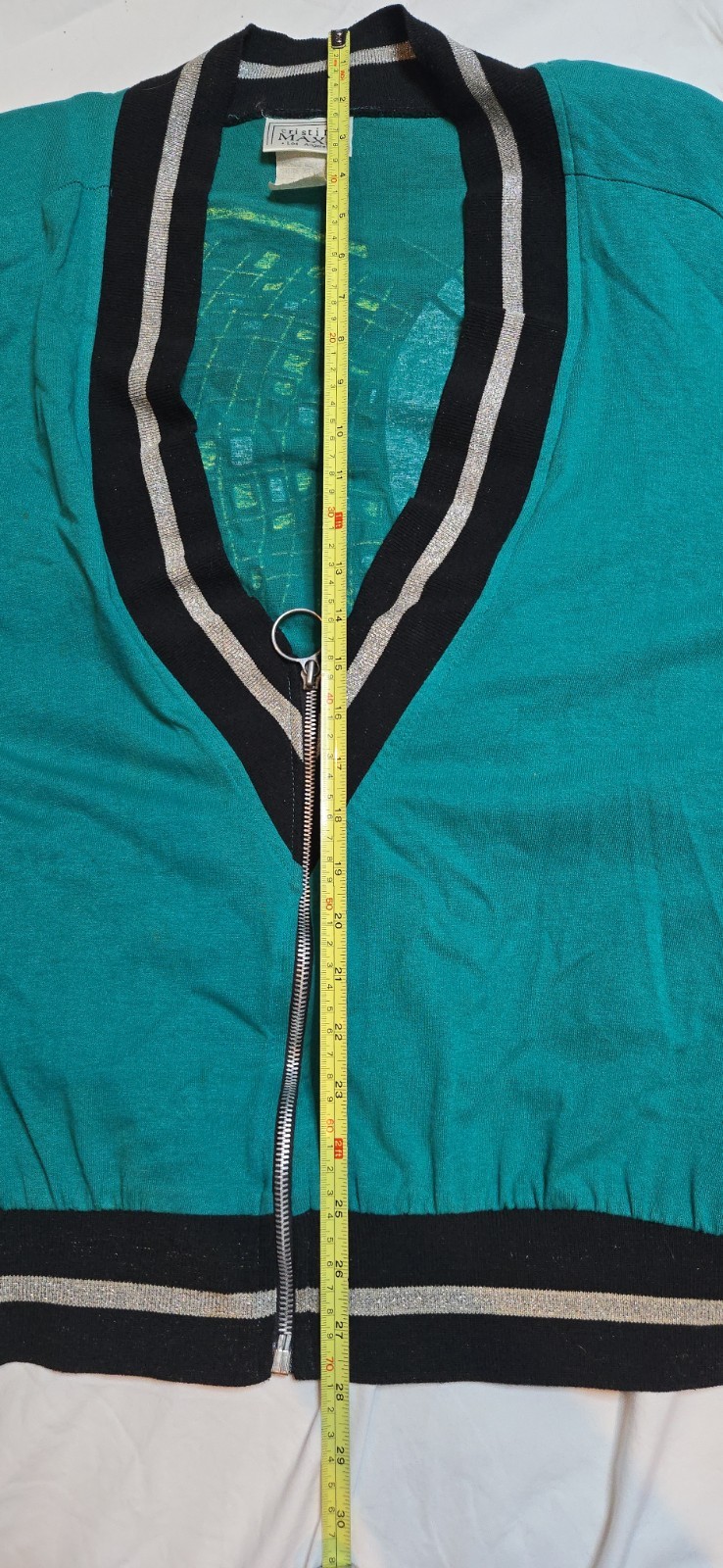 Vintage 80s Cristina Maxx retro Los Angeles Jacket colorful Abstract Neon Sz M