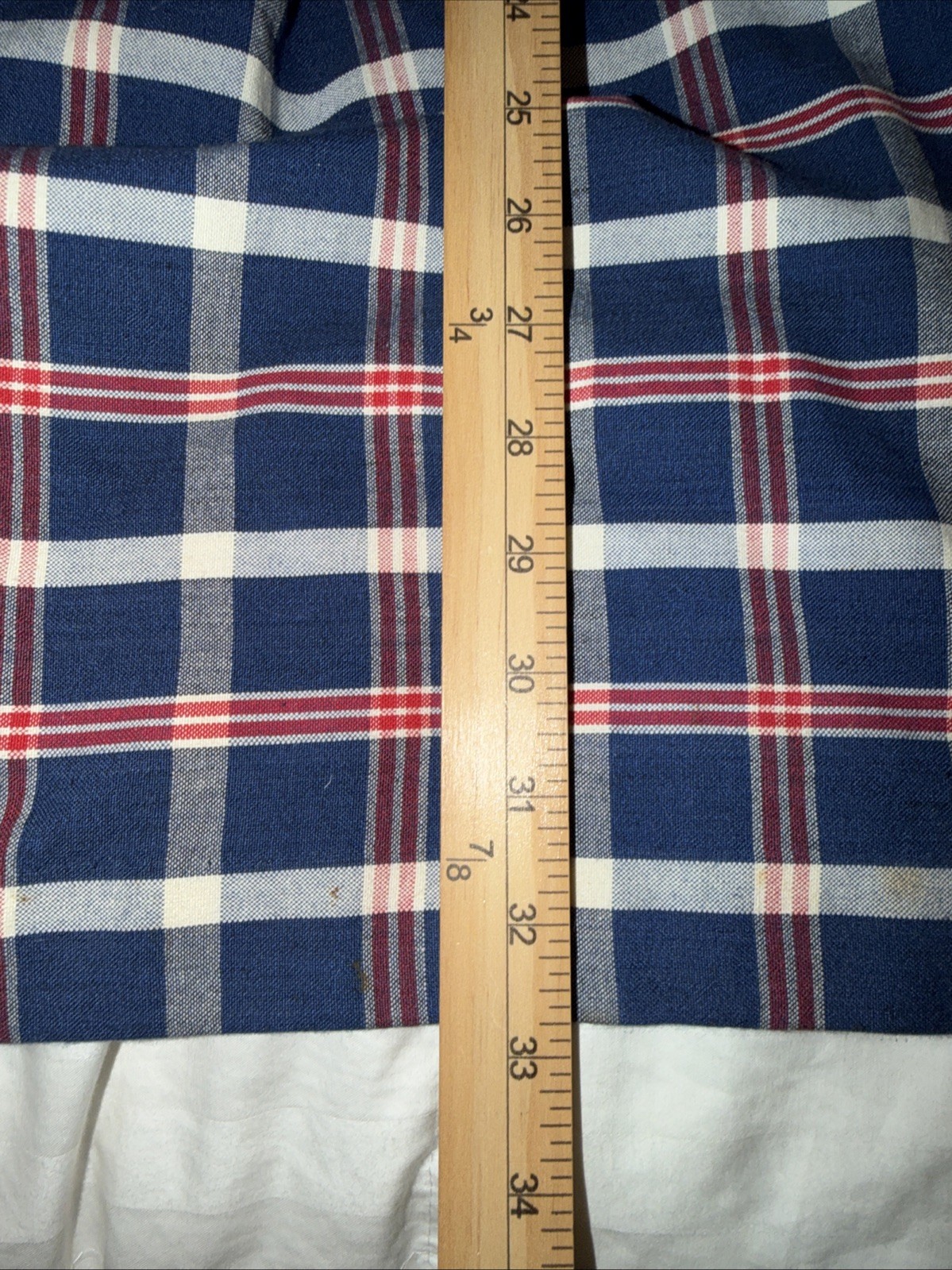 Vintage Women Plaid Skirt Sz 8 10 Red White Blue PleatsPockets Midi Prairie USA
