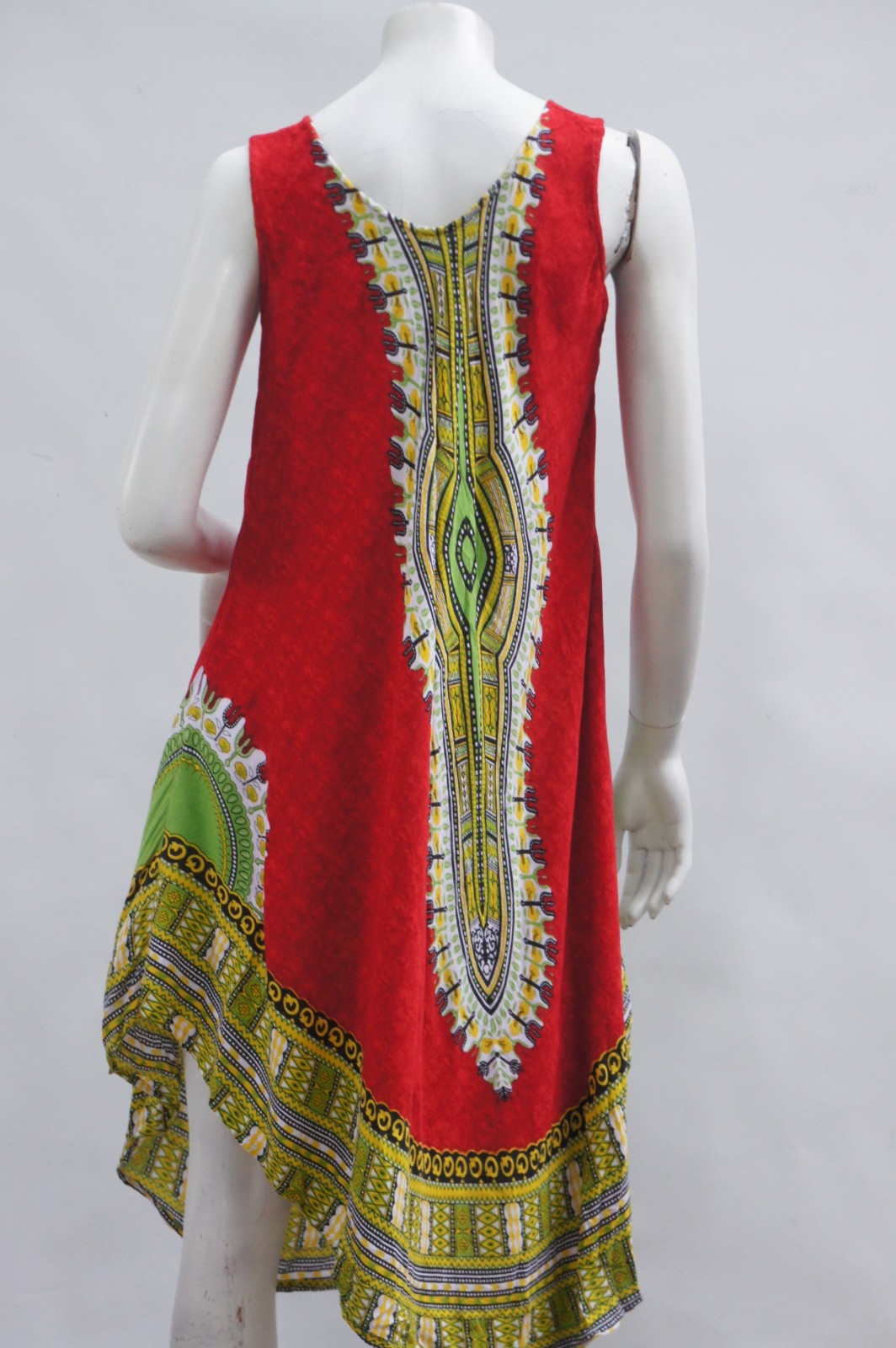 Vintage Indian Rayon Dress Boho Hippie Patio Dress