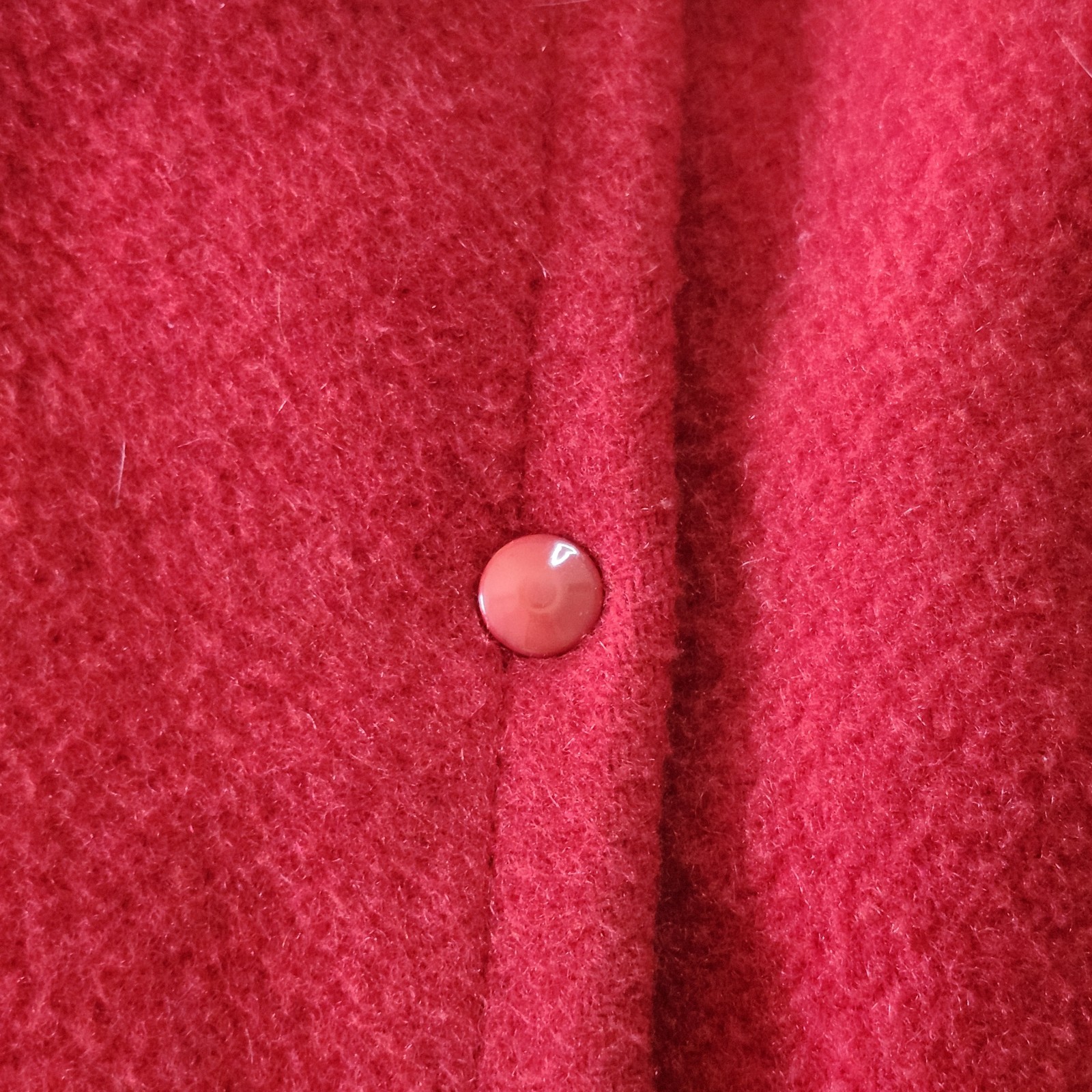 Vintage Women’s Red Wool Blend Coat Jacket Size M EU 40 Snap Front Germany