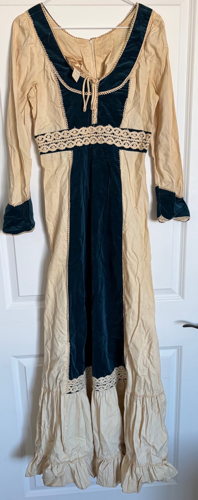 Vintage Gunne Sax by Jessica Dress Size 11 Prairie Cottagecore Maxi As Is
