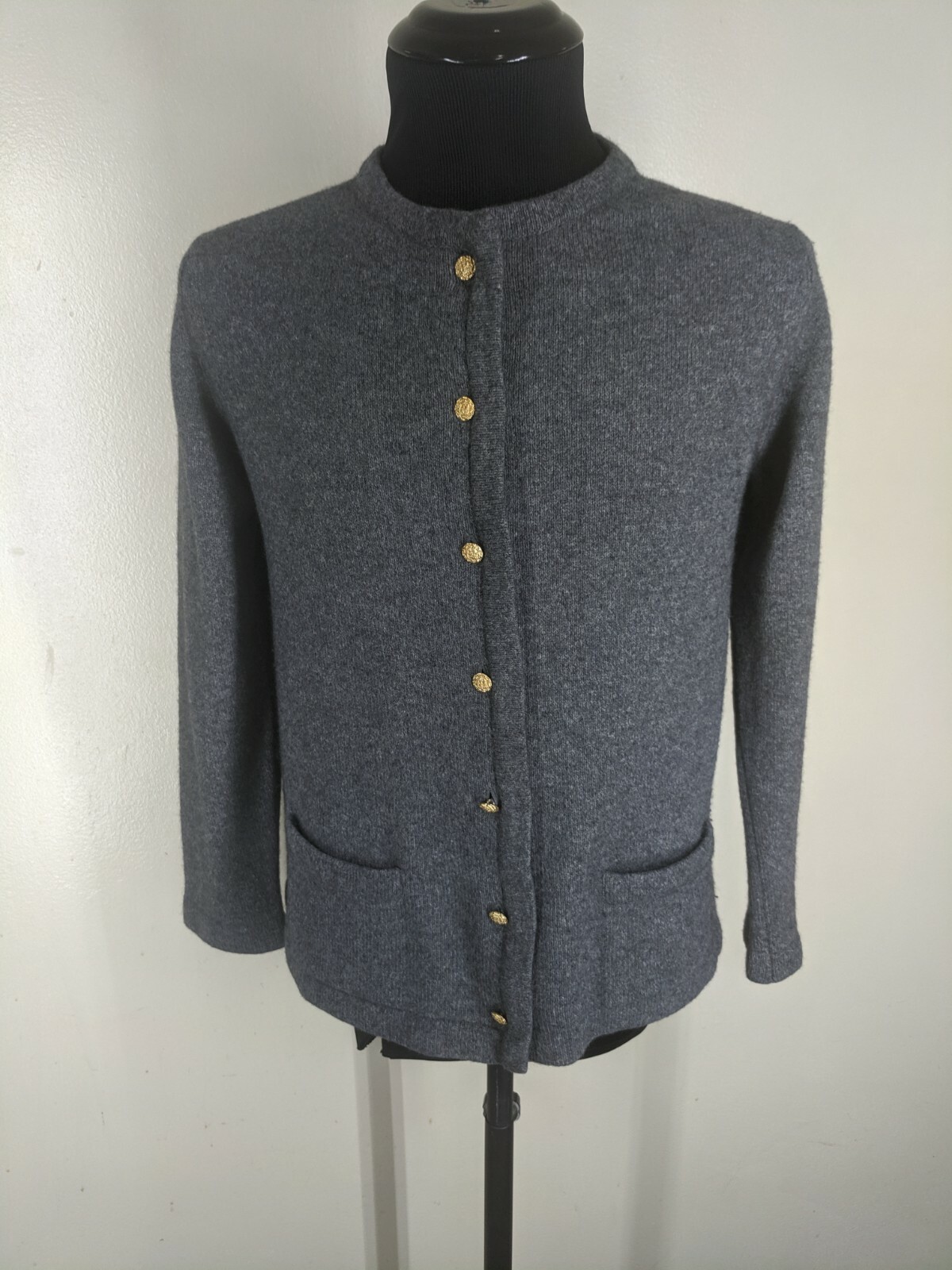 John Laing Ladies Vintage 100% Cashmere Sweater Made In Scotland Size Small