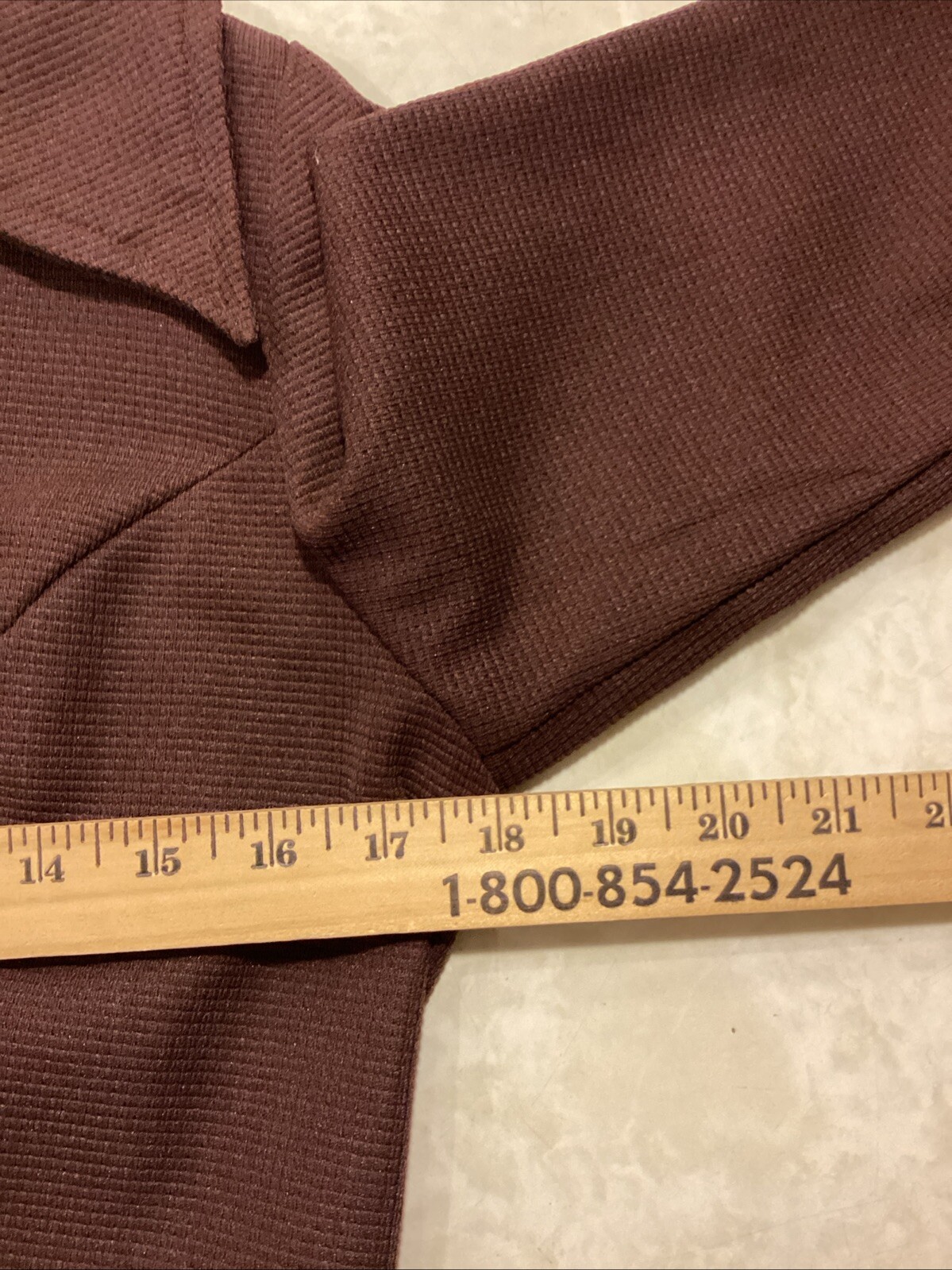 1970s Women’s Handmade Dress Sz S Brown Polyester A-Line Wide Collar Midi