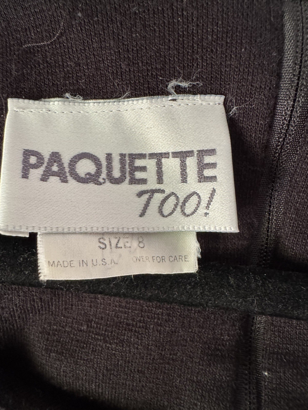 VINTAGE 80s Paquette Too! Long sleeve, Drop waist Pink/Black Plaid Dress, sz 8