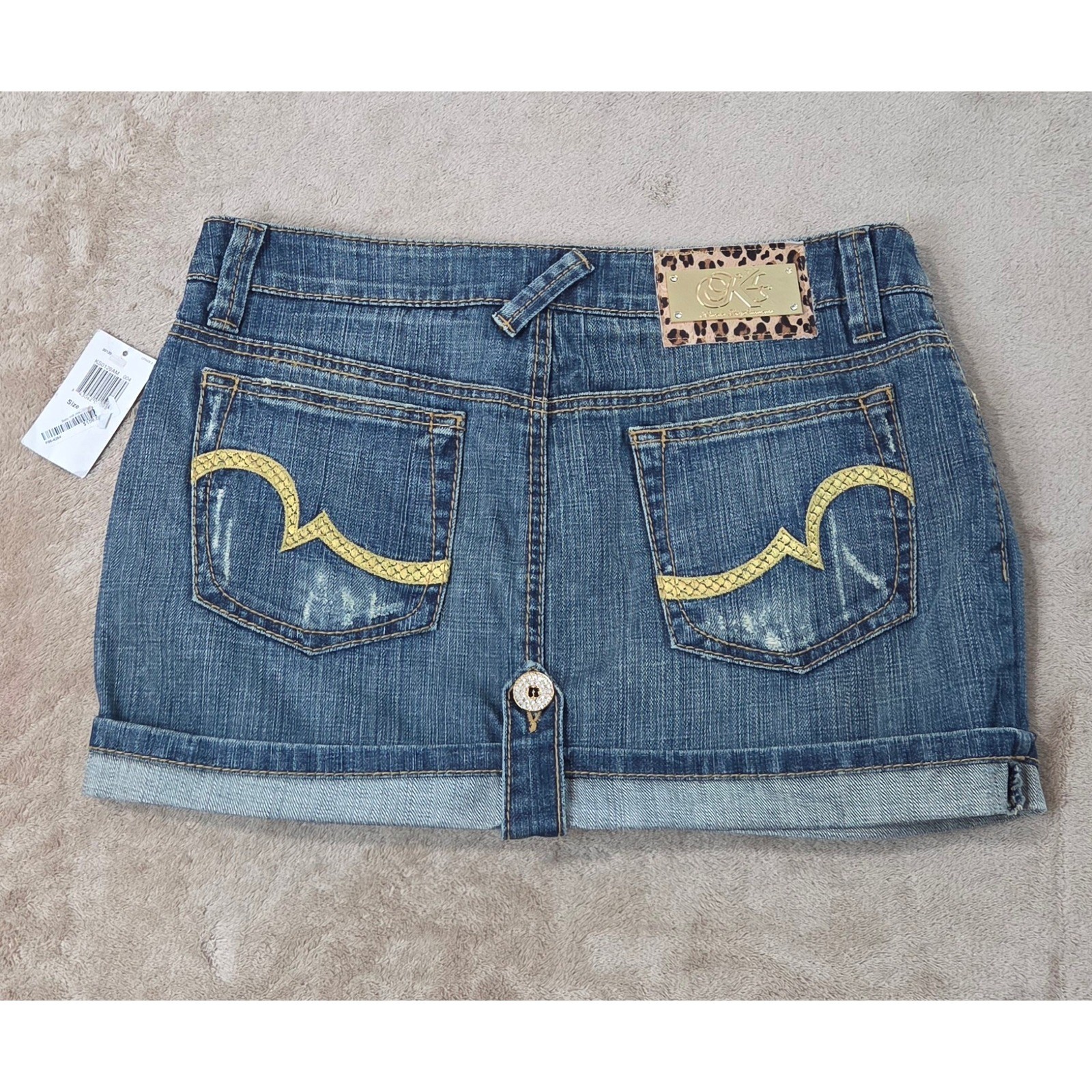 Vintage Y2K Baby Phat KLS Kimora Lee Simmons Denim Skirt 30(33) Blue New $150