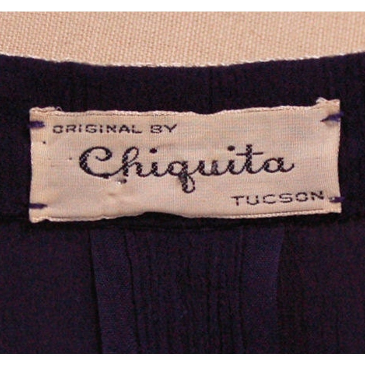 VTG 1950s Patio Dress Set Chiquita Tucson Blue Western Rockabilly S Gauze