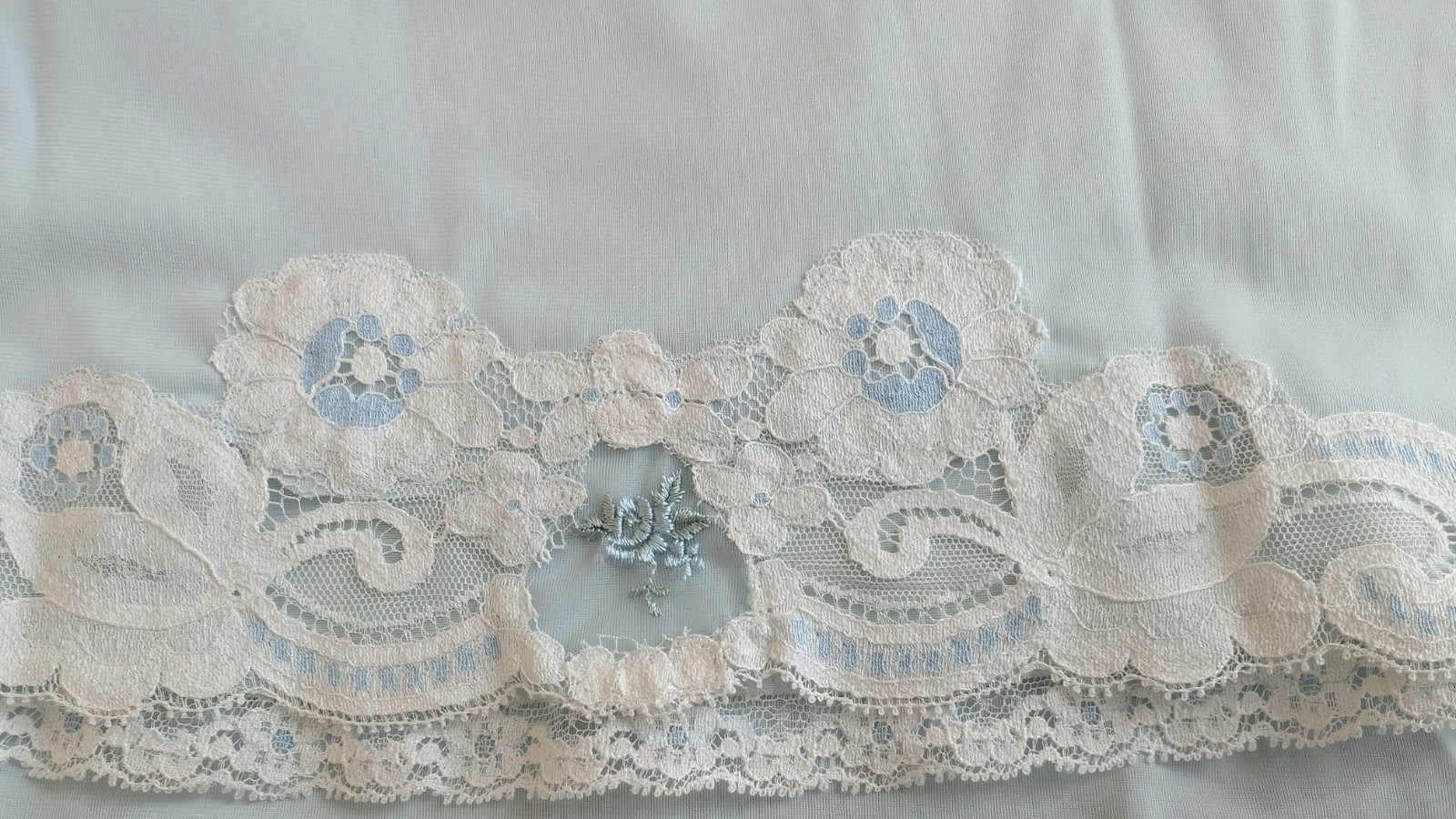 Vintage 1960’s SHADOWLINE Light Blue Full Slip Antron Nylon Size 32 Short NWT