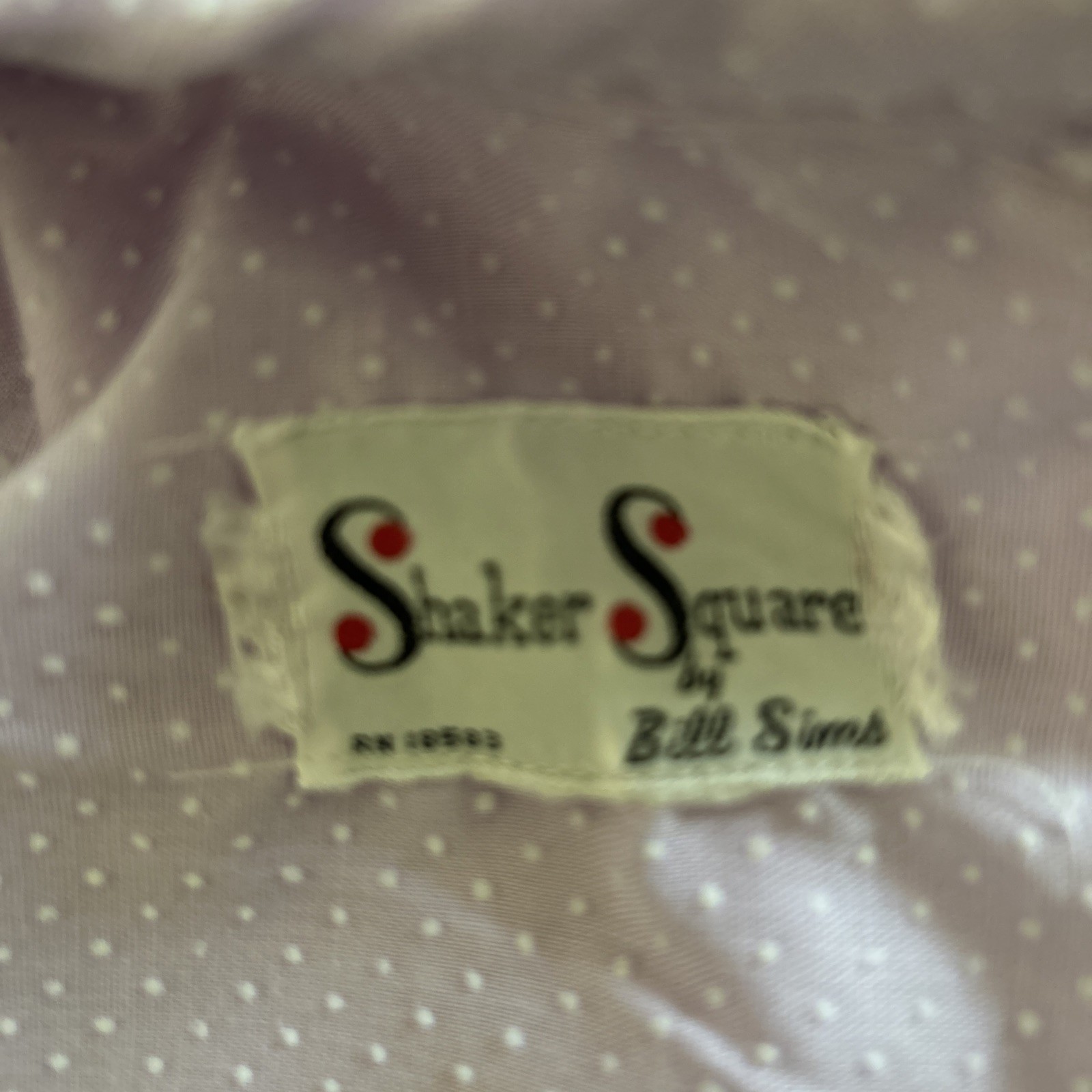 Vintage 1960’s Shaker Square By Bill Sims Pale Lavender Dotted Swiss Dress