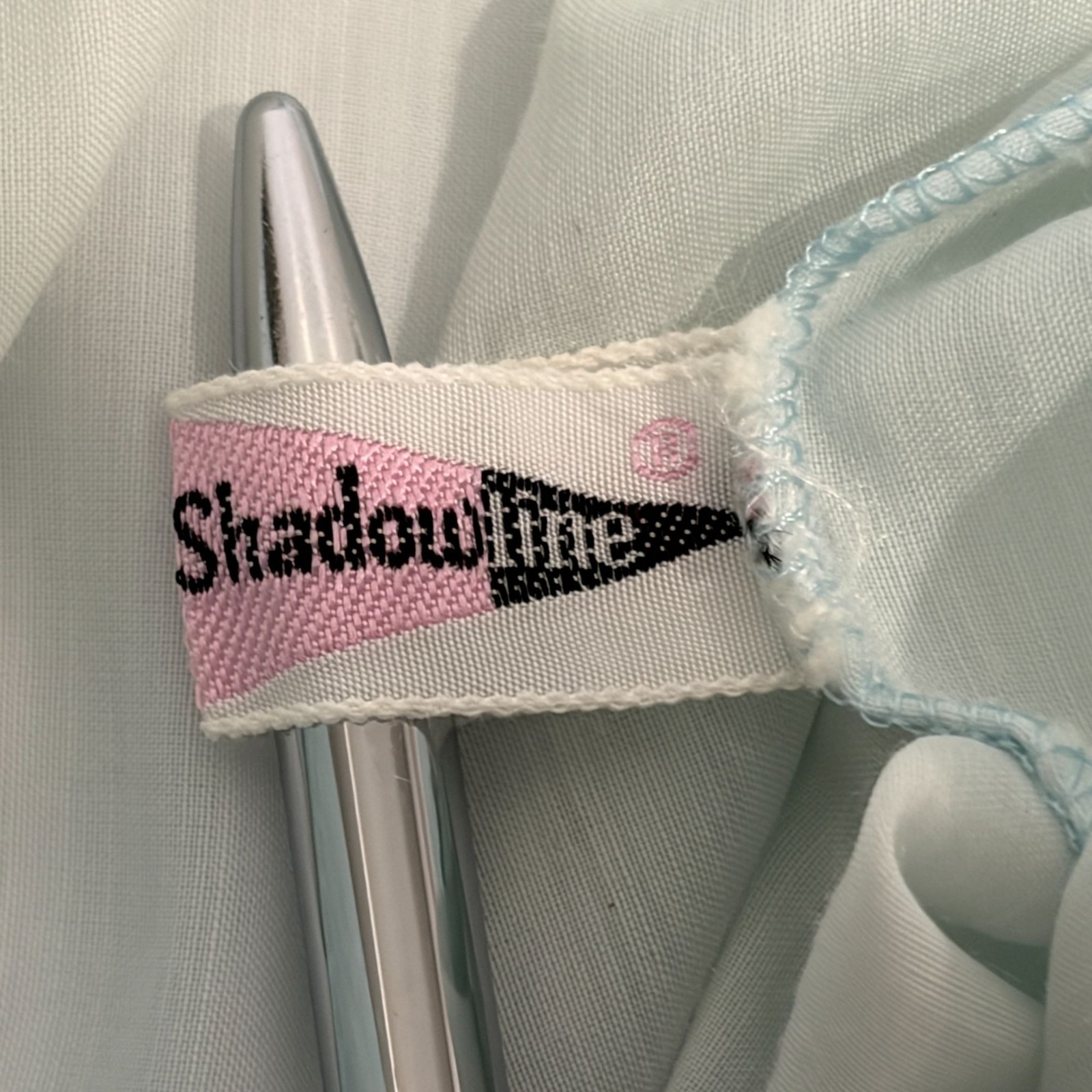 Vintage Shadowline Sleeveless Nightgown Dress Size 32 Heart Appliques Blue