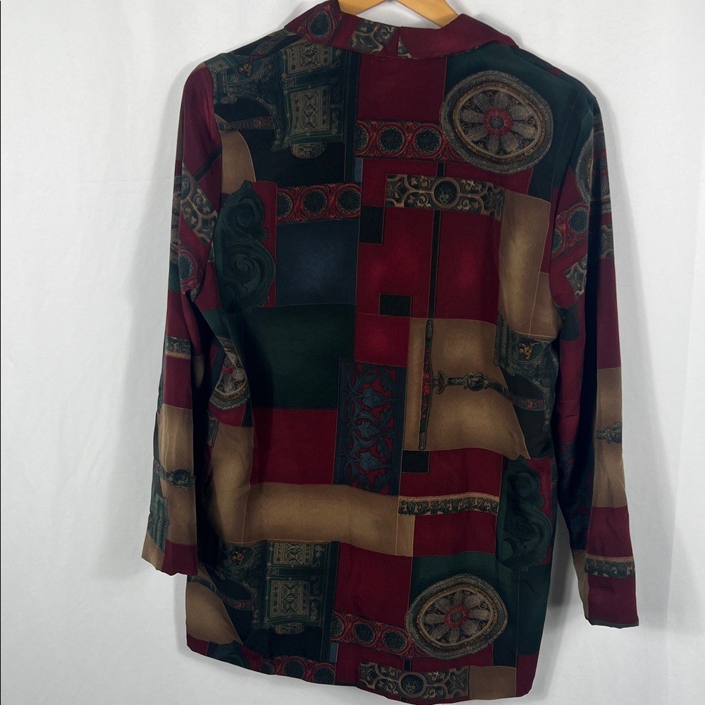 Vintage 90’s KENSINGTON SQUARE Women’s Multicolor Blazer Medium Short Sleeve Tag