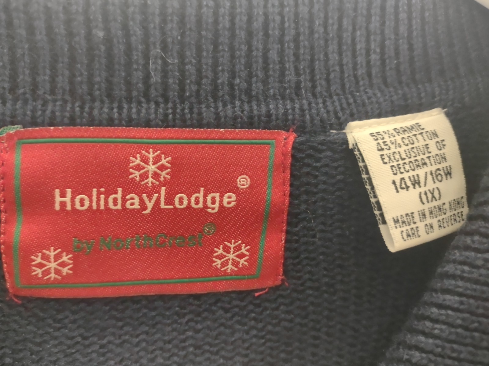 VINTAGE 90s Skiing & Snowflakes Novelty Cardigan Sweater 14W/16W Ugly Christmas