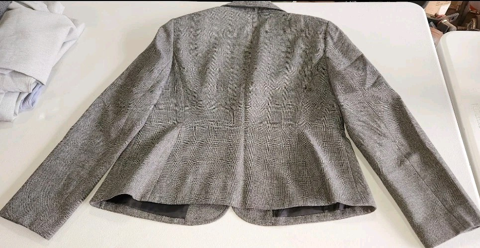 Vintage Evan Picone Womens Gray Lined Blazer Skirt Suit Set Size 10p – EUC