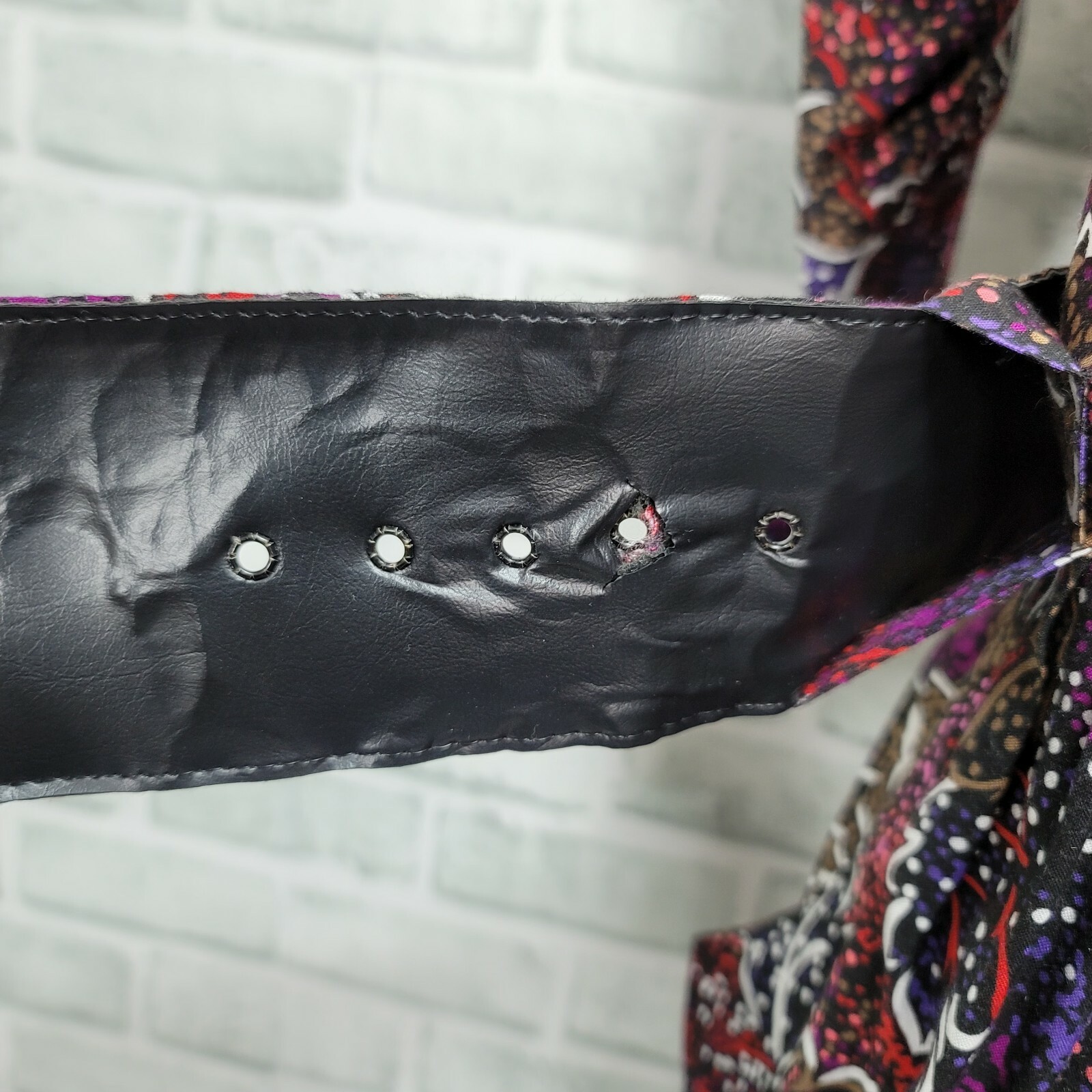 Vintage 80s 90s Cimmaron Womens S Abstract Button Front Dress W/ Belt Geeky