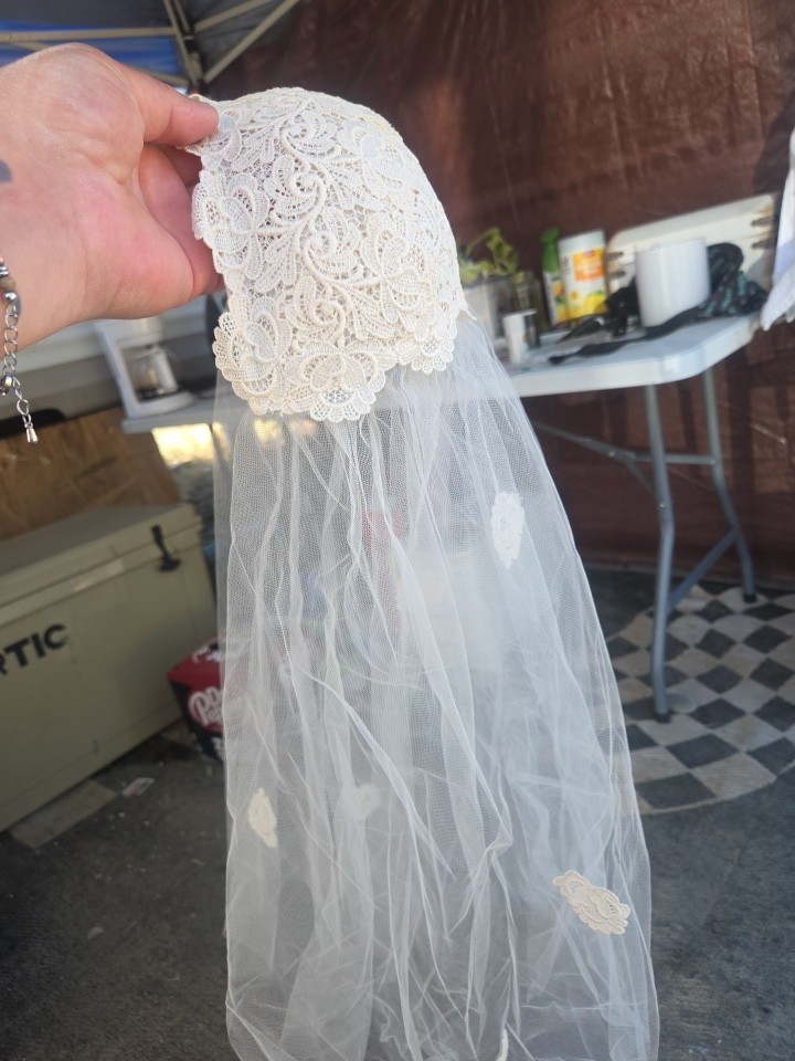 Vintage Juliette Cap Wedding Vail Floral Lace Appliques