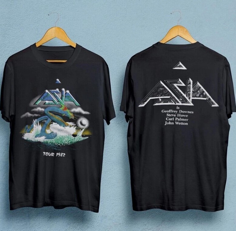 Asia Band tour men t-shirt double-sided black unisex all sizes for fans