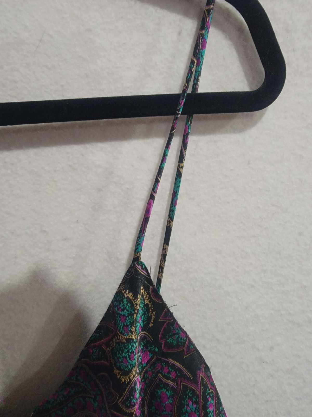 Vintage Circa 2000 Paisley Robe Camisole Set 2XL Made in USA Satin Lingerie 2pc