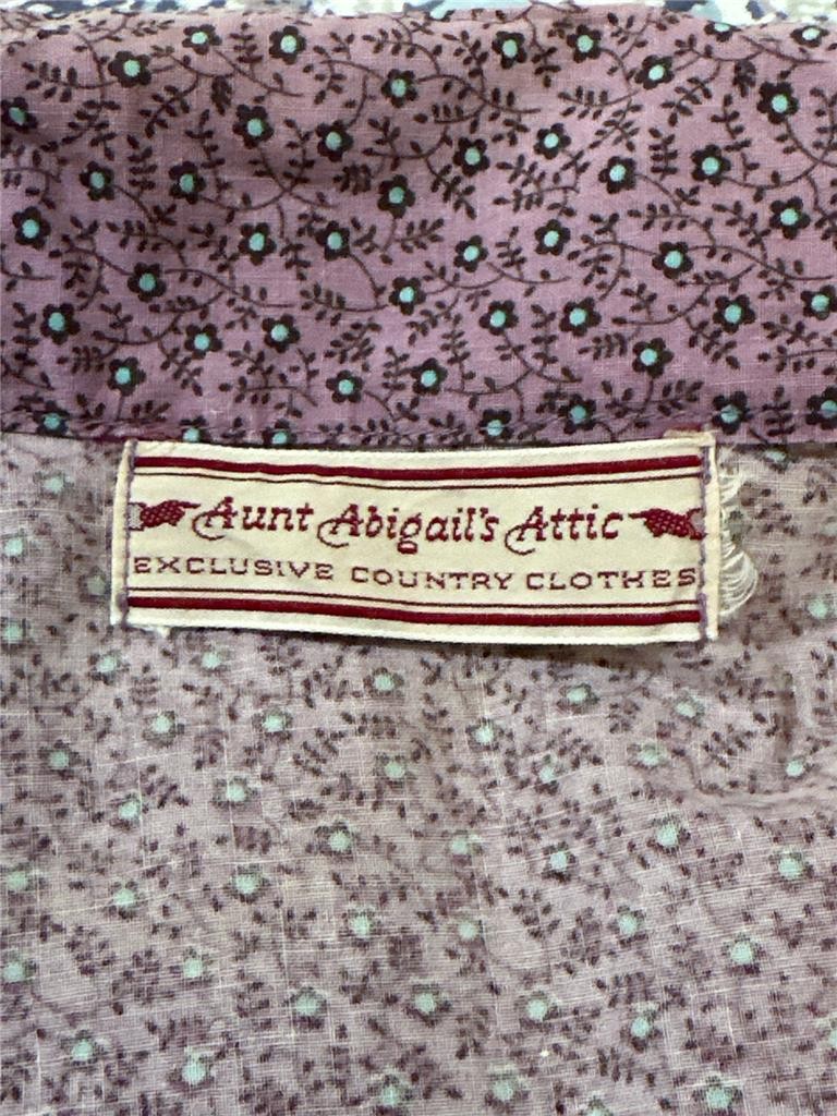 Aunt Abigail’s Attic Skirt/Shirt Women Med/Large Fit Flare Prairie Country 70s