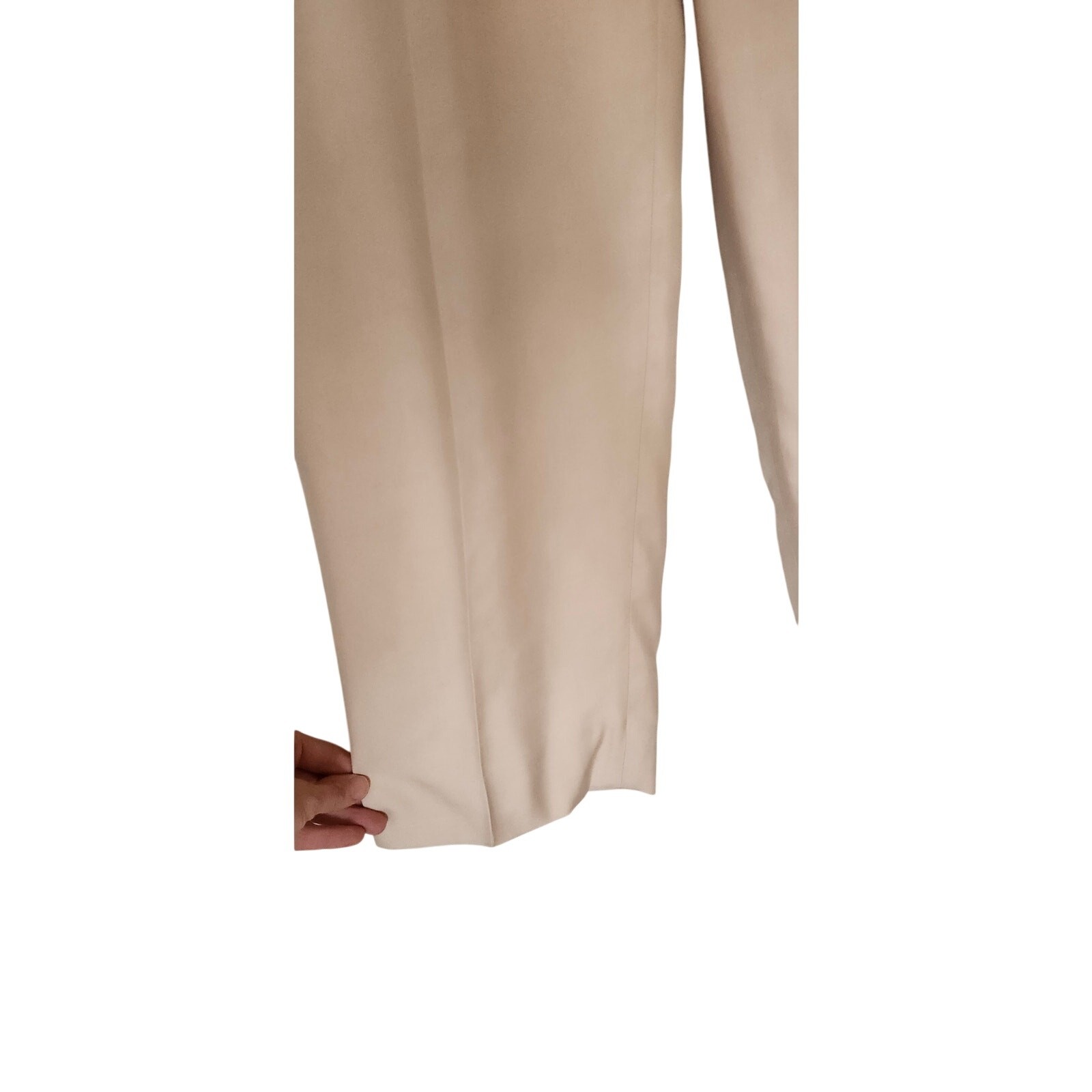 Vintage Starington 100% Silk 2 Pc Blush Pink Set Straight Leg Pants Blouse 10 12