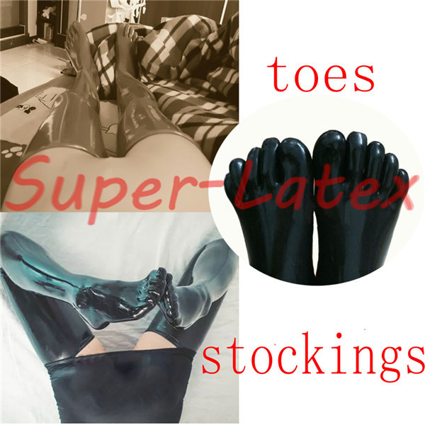 Latex Rubber Gummi Stocking toes socks customized catsuit costume