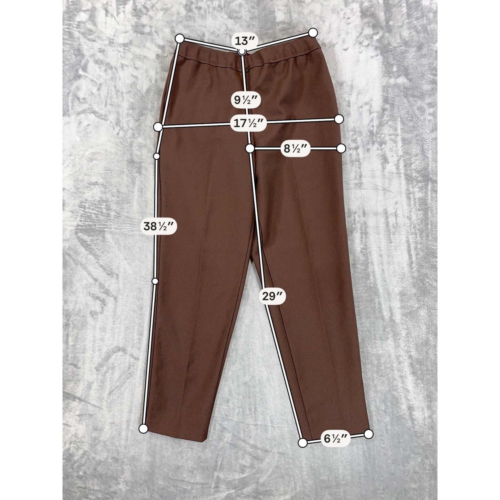 Vintage Levi’s Bend Over Pants Women’s Size 10P Brown Pull On Straight Trousers