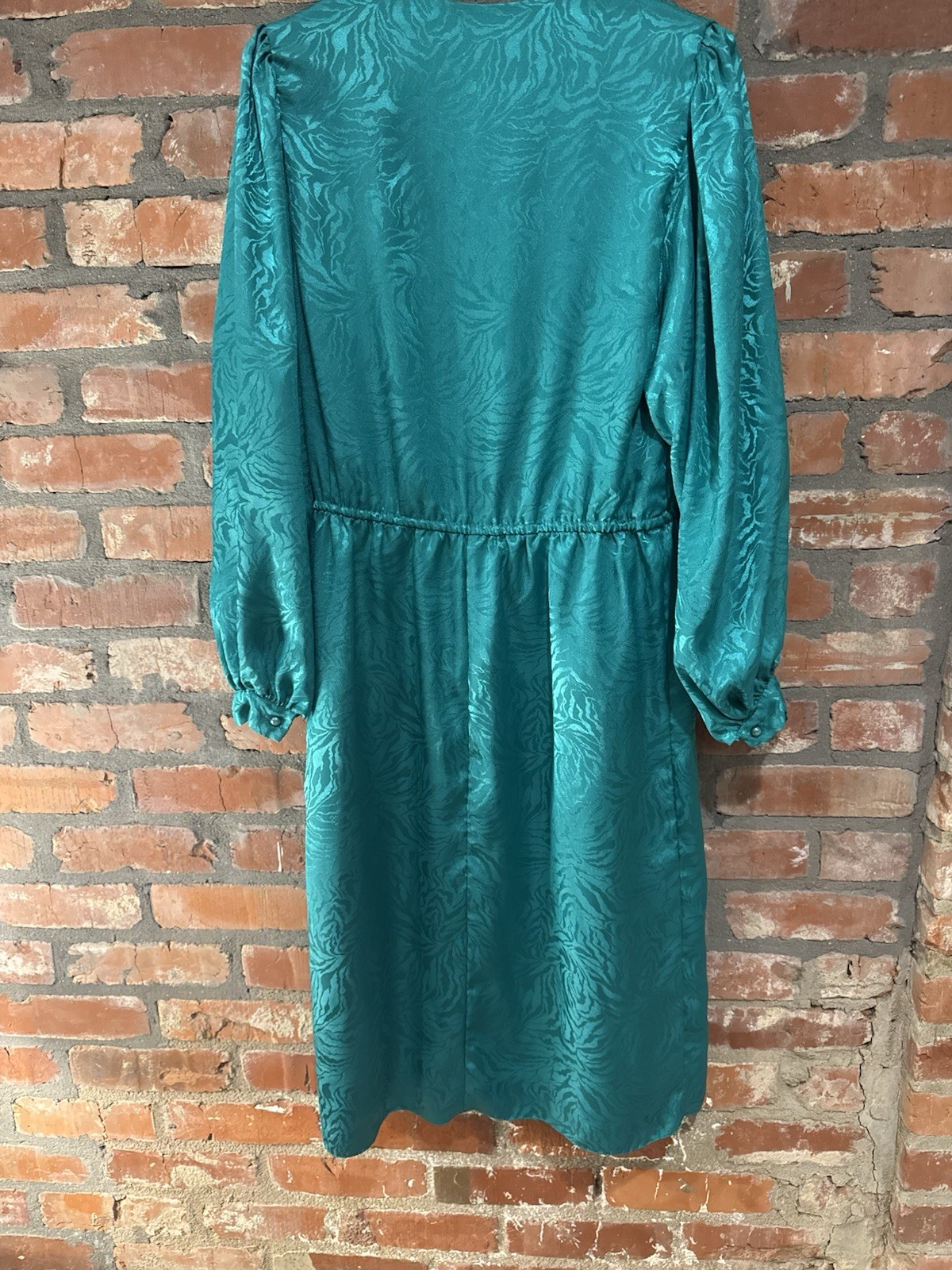 Vintage 1980s Wrap Dress Complete With Shoulder Pads And A Belt