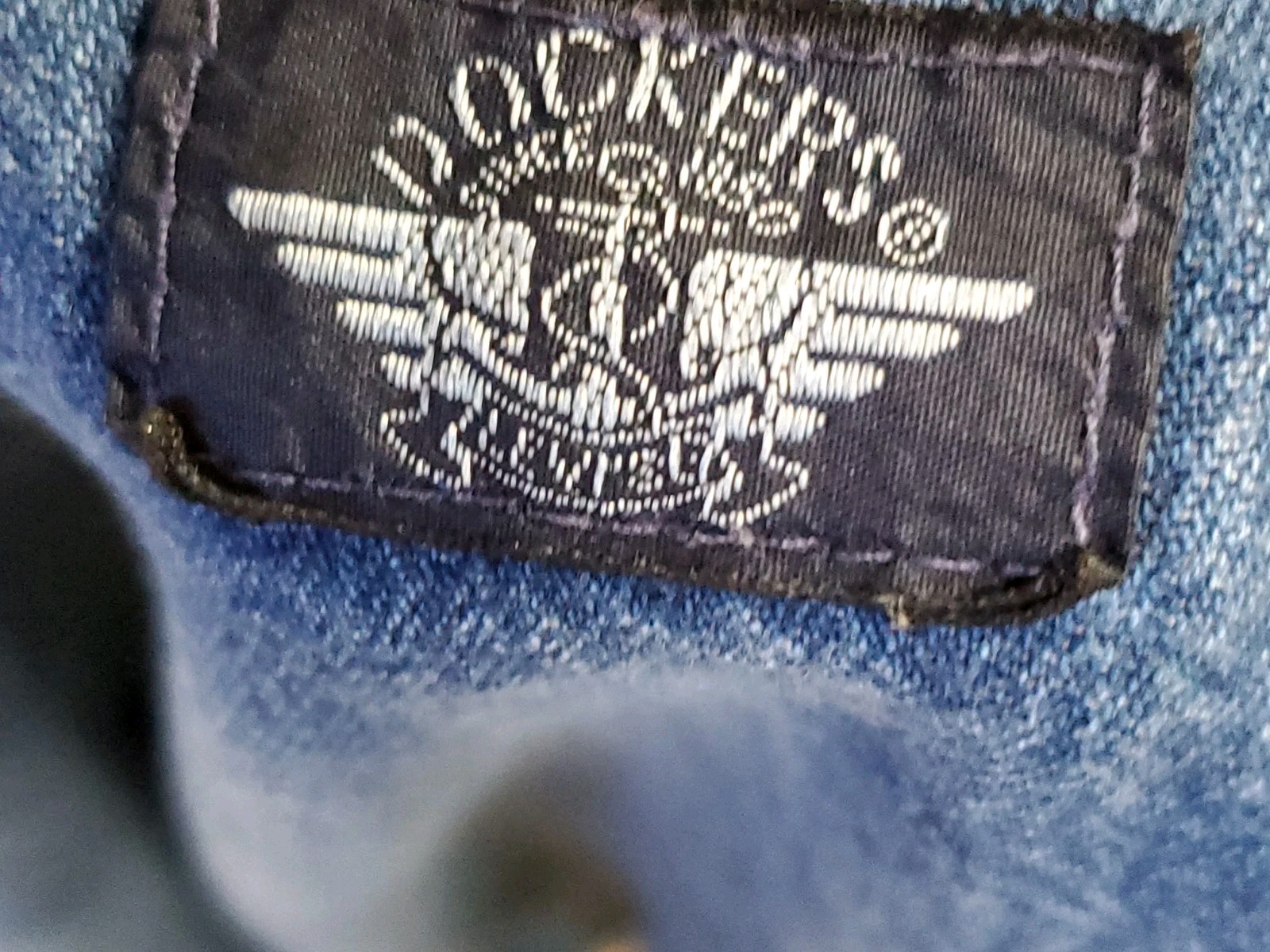 DOCKERS Blue Denim Pant Pleated High Rise Mom Tapered Jean Womens 12 P USA Vtg