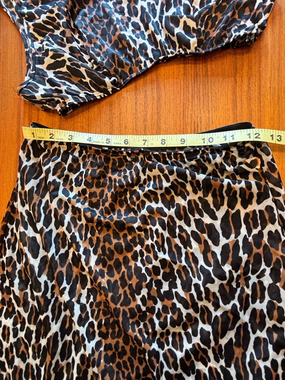 Vtg Groovy 60’s Vanity Fair Leopard Print 3 Piece Nylon Sleepwear Set Medium