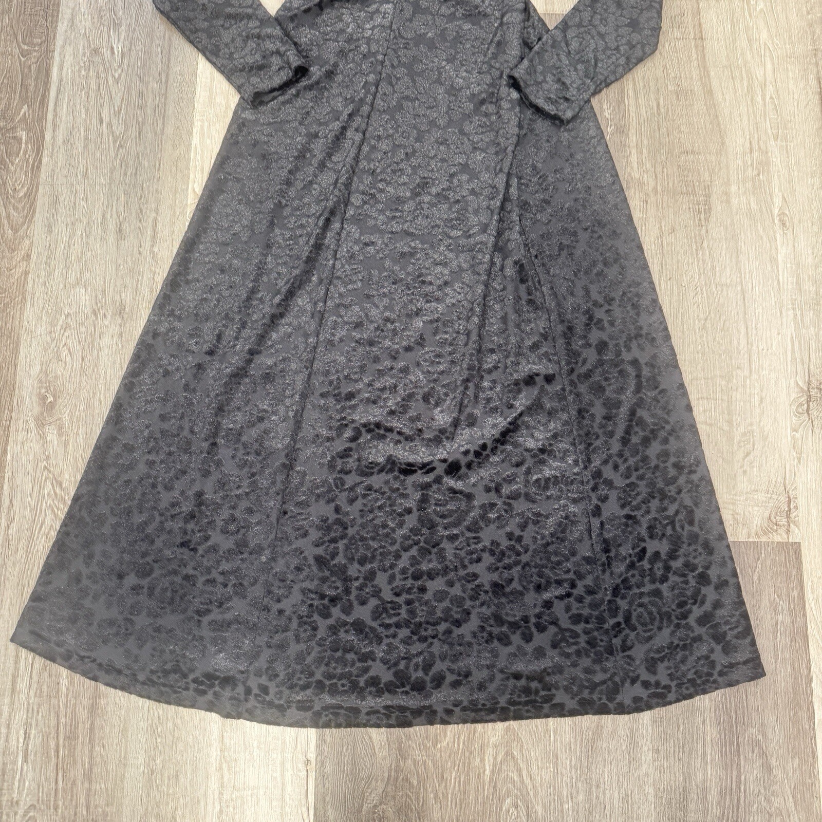 Vintage Dawn Joy Velvet Long Sleeve Maxi Dress Womens 9-10 Whimsigoth Witchy