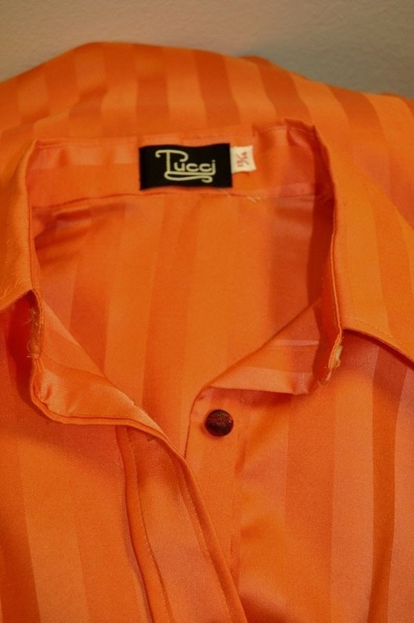 Tucci emo mod vintage retro Disco 70’s blouse Top 13/14