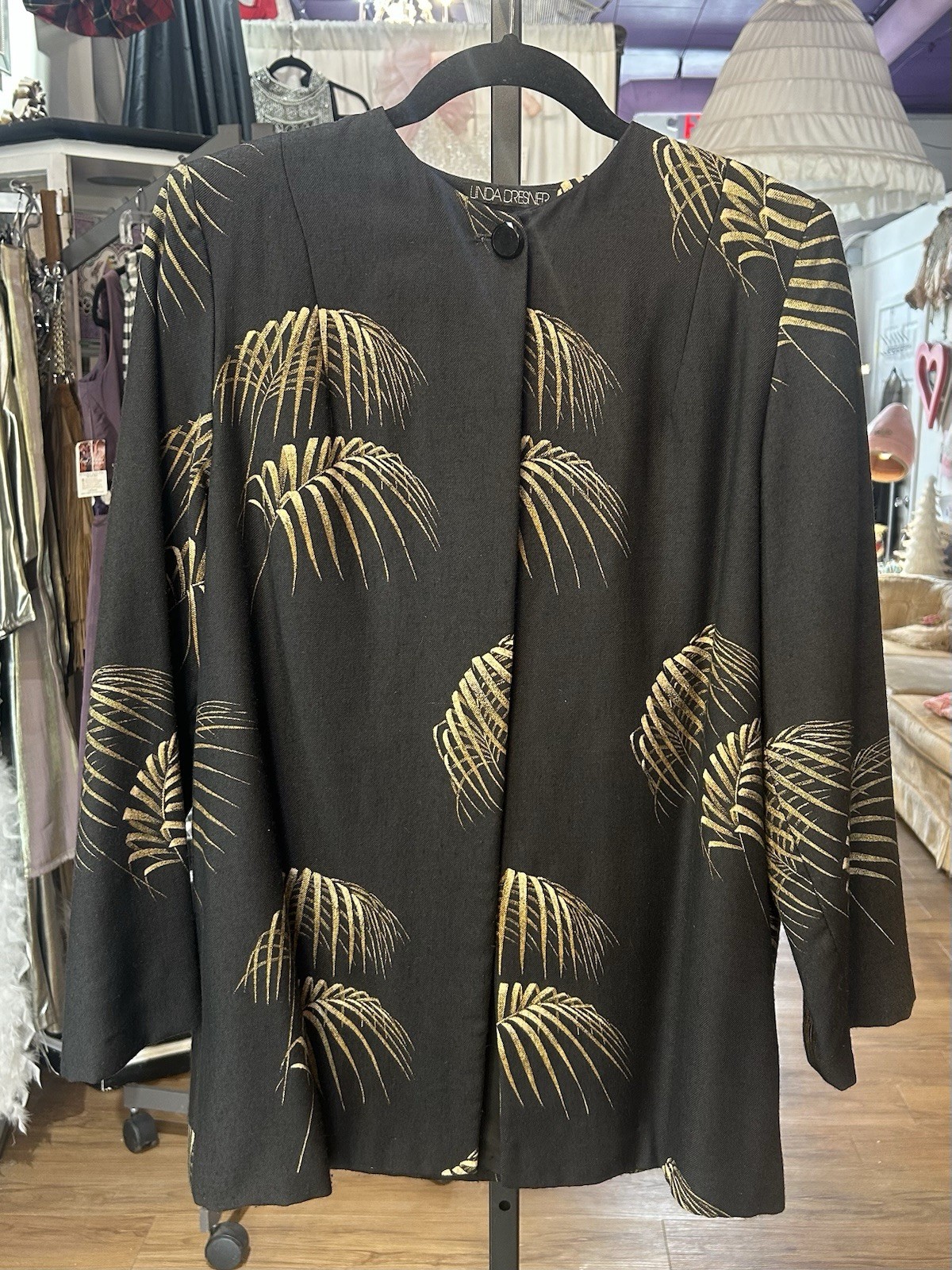 Vintage 1980s Vicky Tiel from Linda Dresner Palm Leaf Jacket