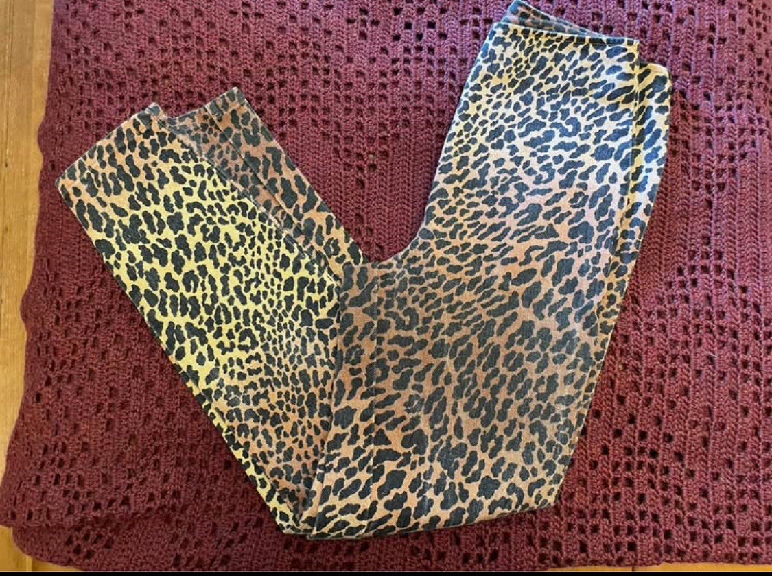 Vintage jeans Made in the Shade 1980s leopard print denim jeans vintage sz 7
