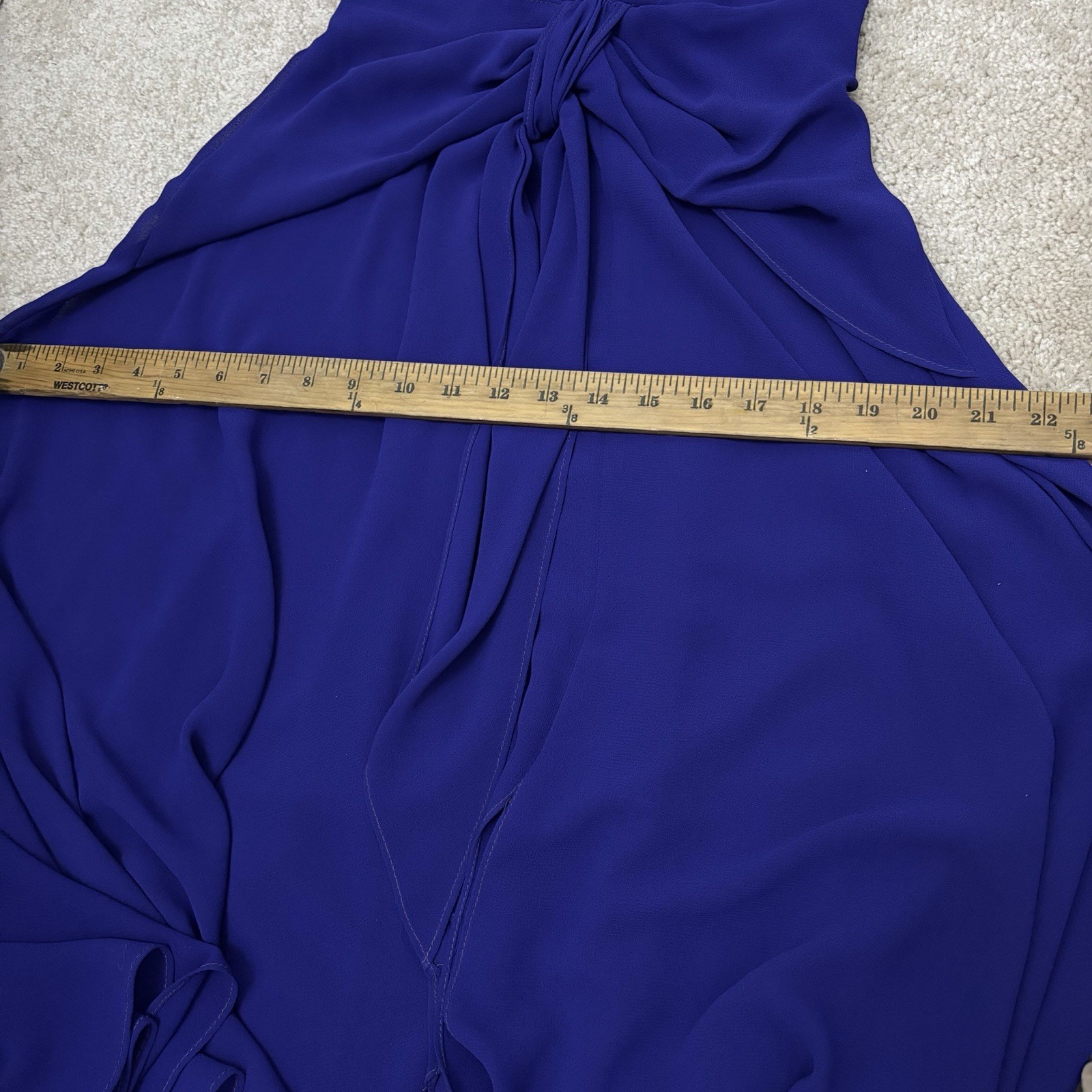 Vintage 80s Casadei Dress Art Deco Beaded Wings Blue Small Party Evening Chiffon