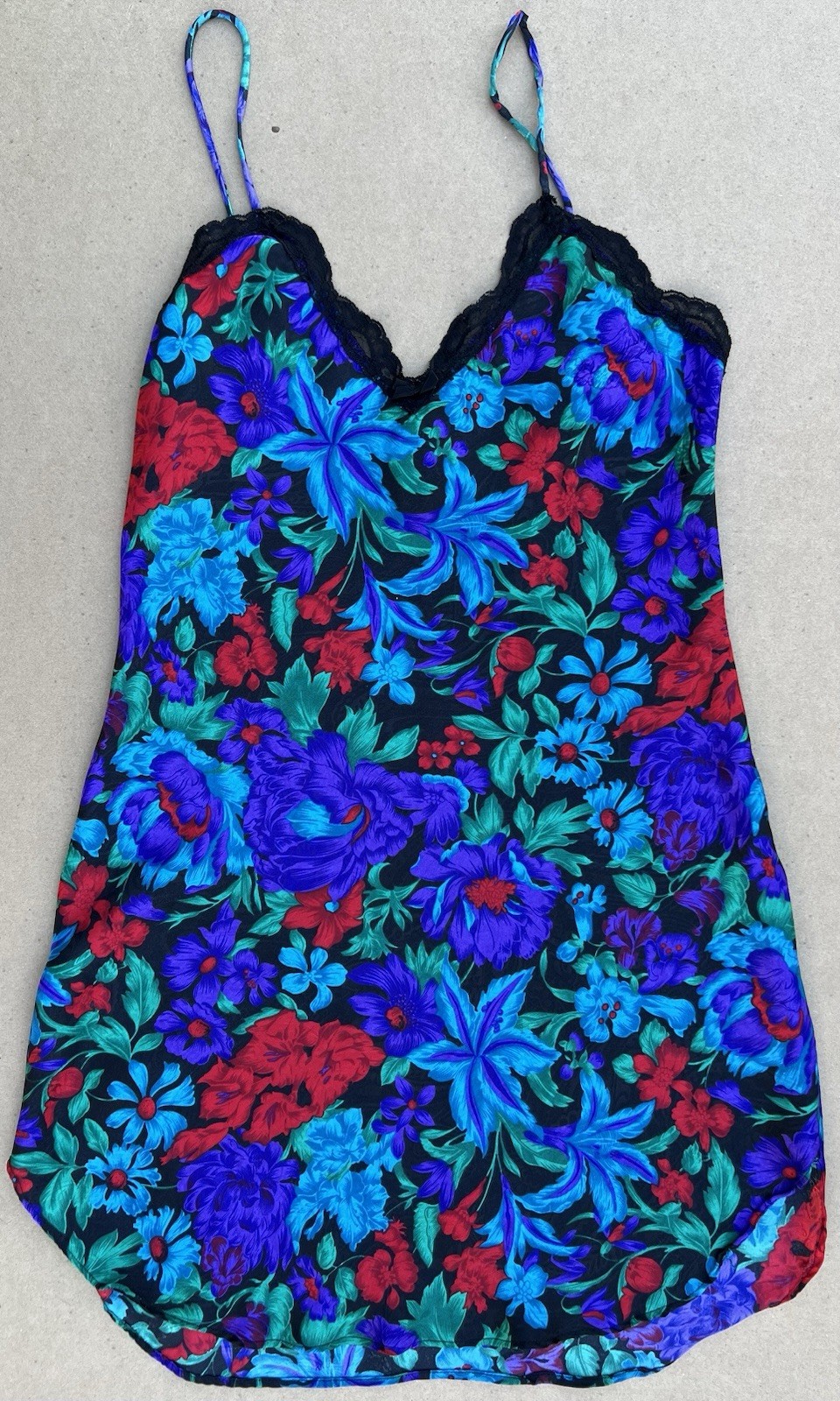 VTG Circa 2000 Womens Chemise Nightie Y2K Slip Dress Sz Small Floral Lace Whimsy