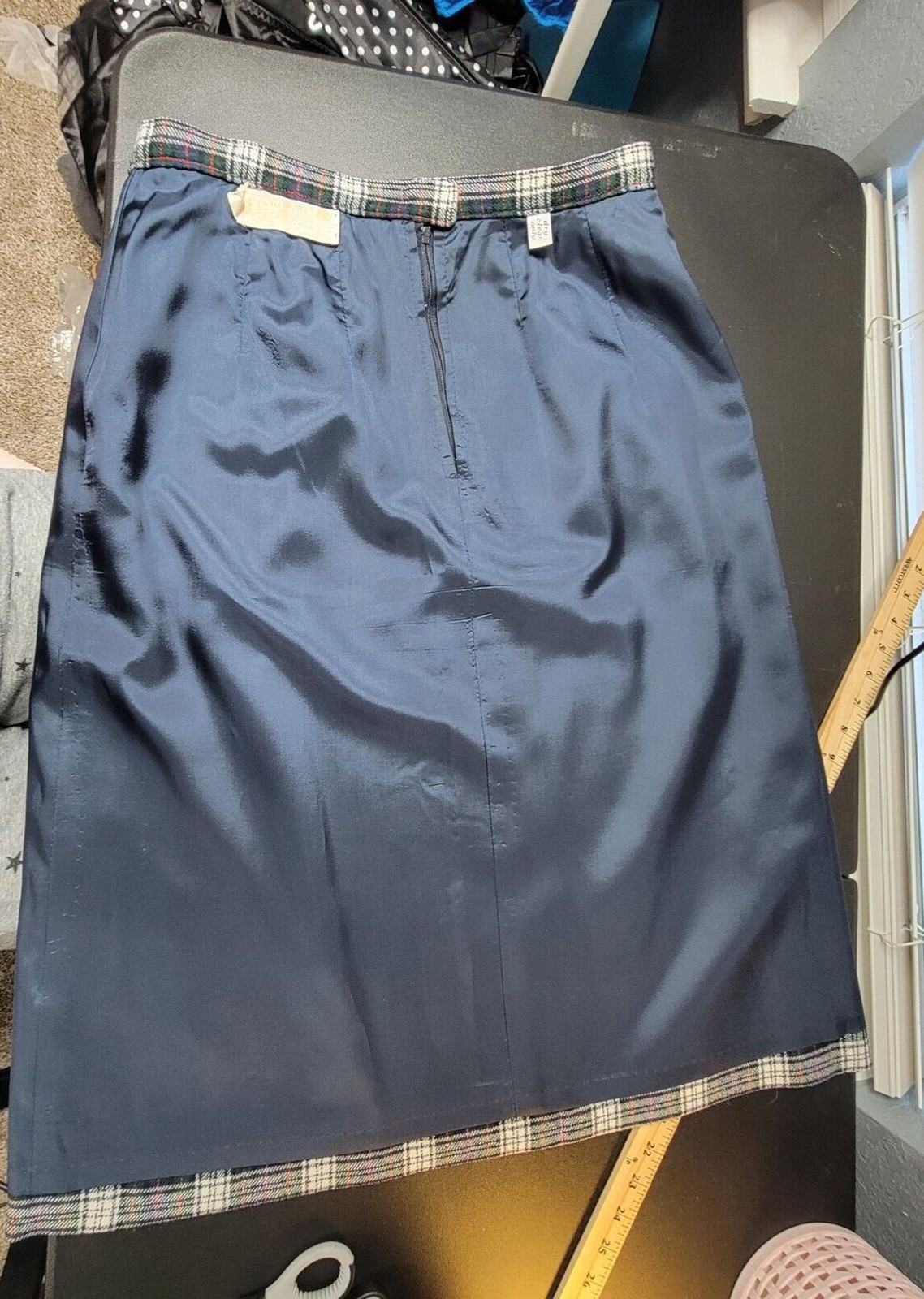 Vintage Pendleton Tartan Plaid Wool Skirt USA sz 16 (med/lg) Vtg Lined A-Line