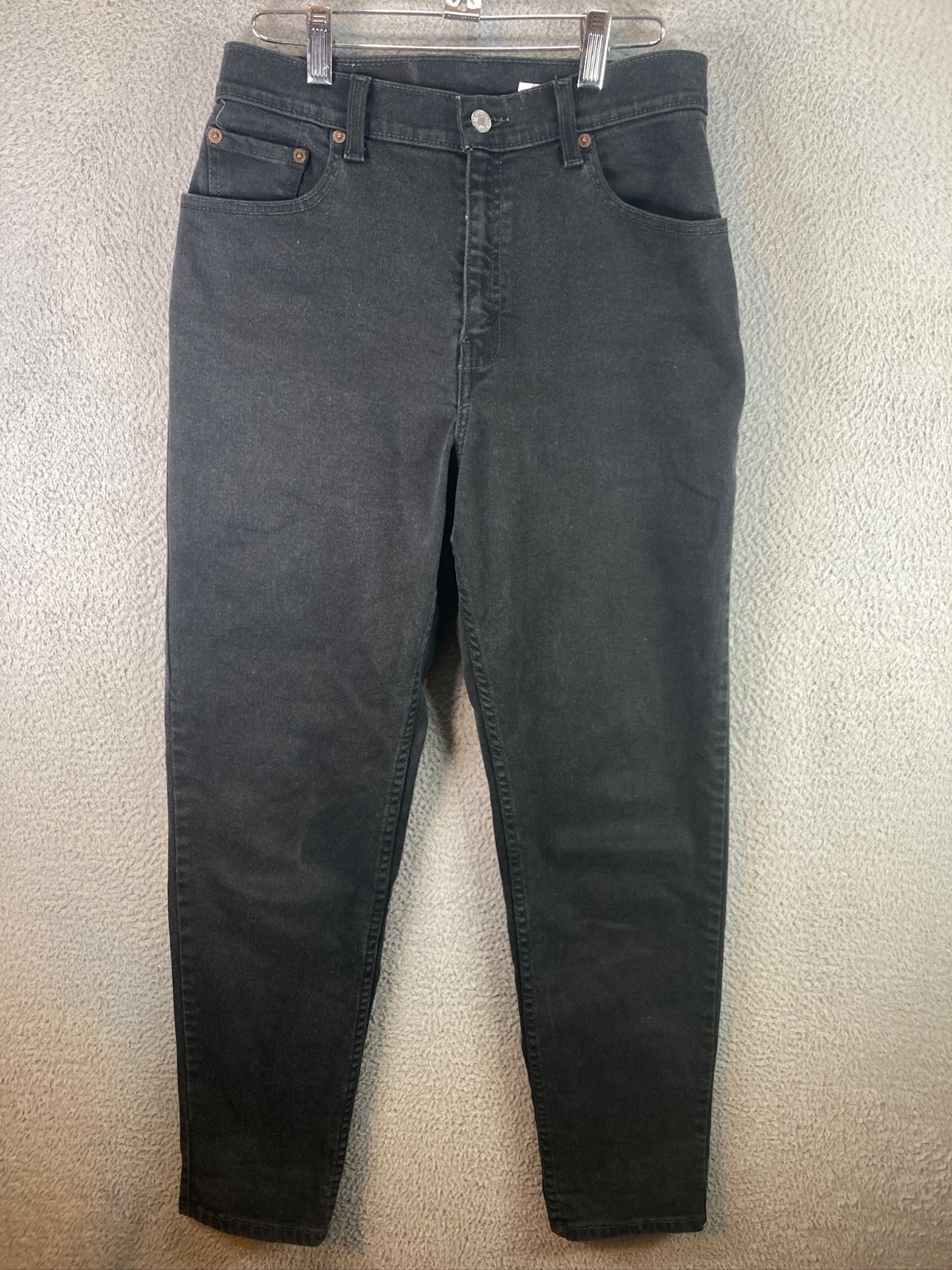 Levis 550 Jeans Womens Size M 8 Mis BlackRelaxed Fit Tapered Leg 28×30 VTG