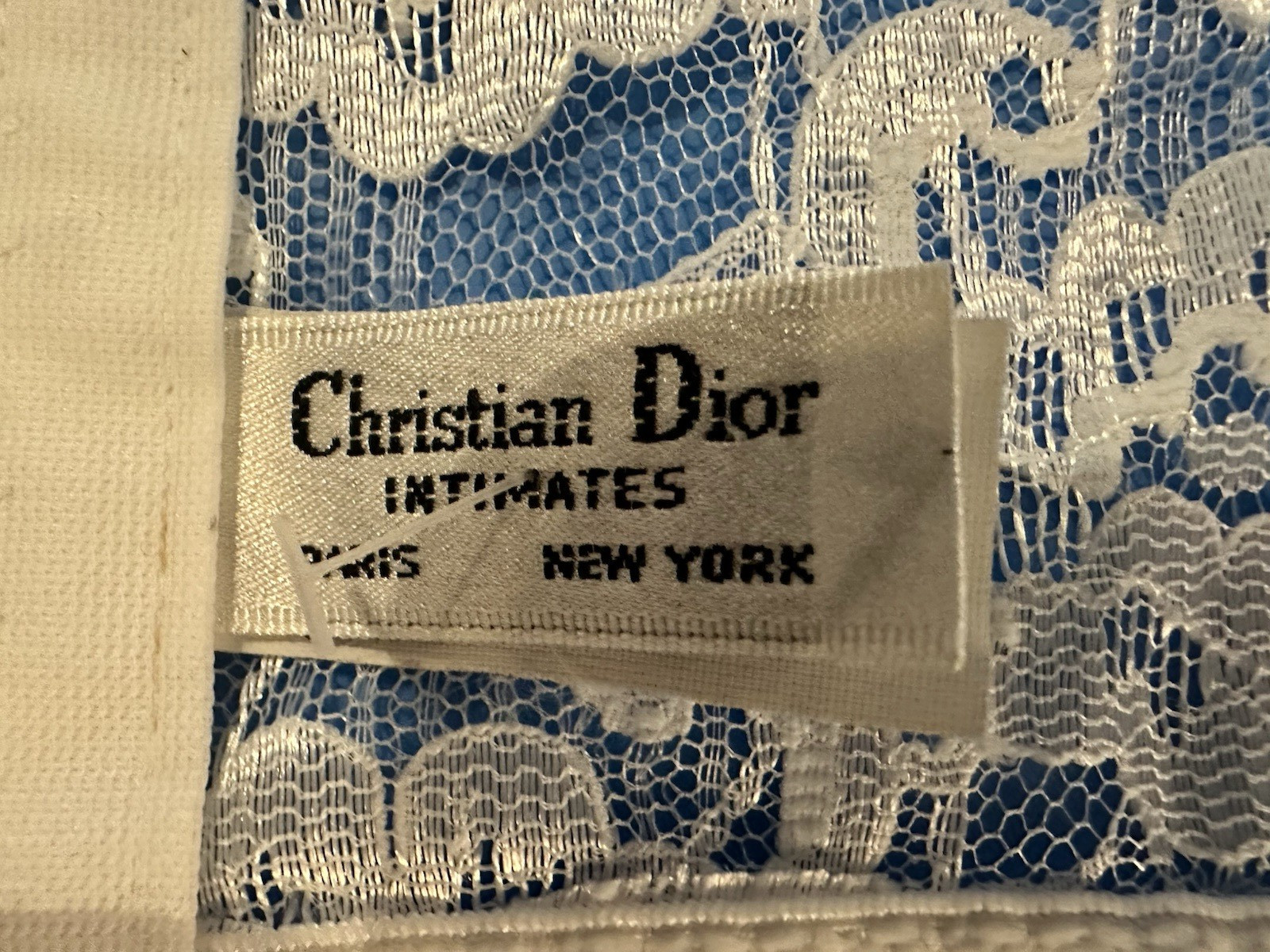 Christian Dior Intimates Vintage White Lace Bustier Corset – 36B