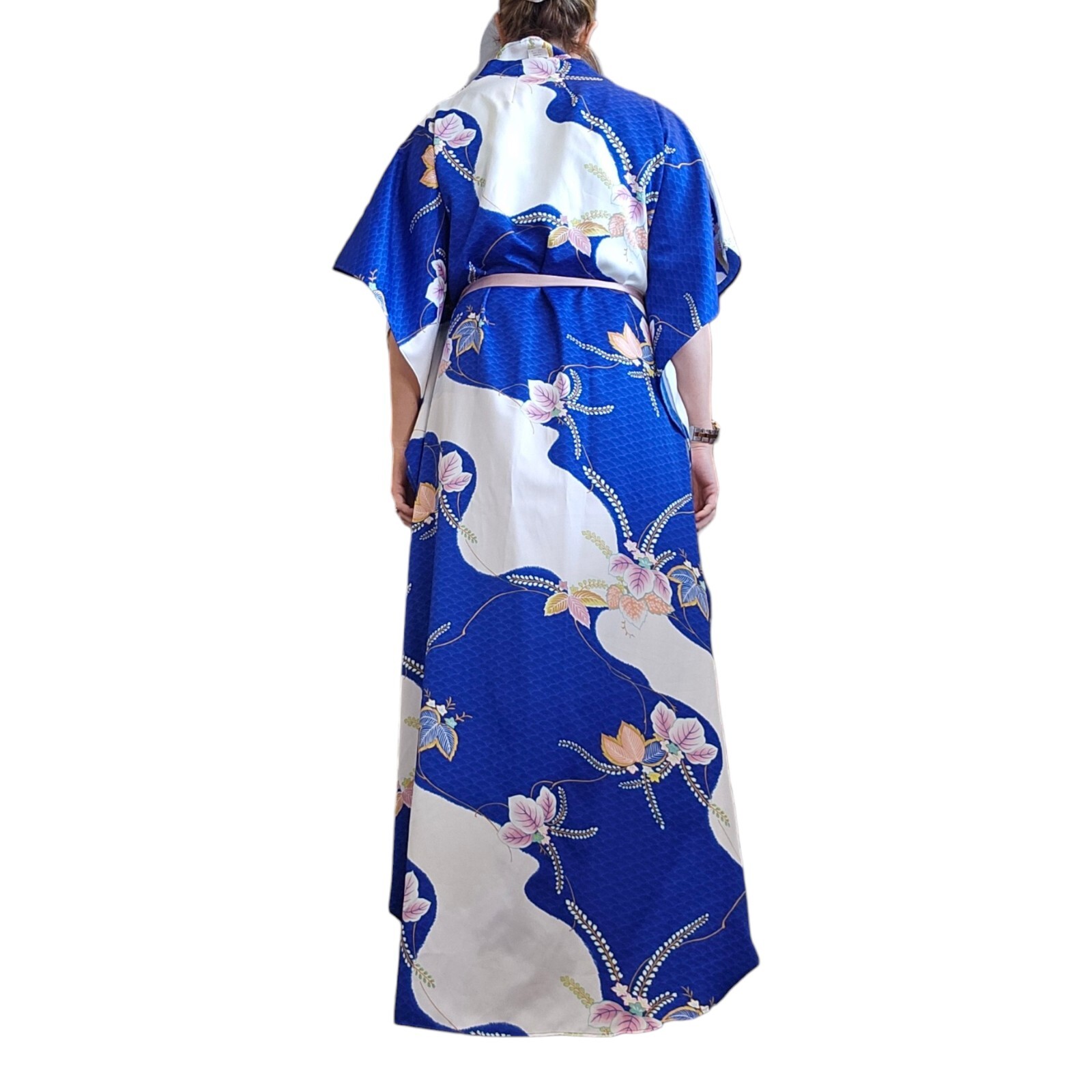 Vintage 60s Waltah Clarke’s M Hawaiian Asian Inspired Floral Muumuu Maxi Dress