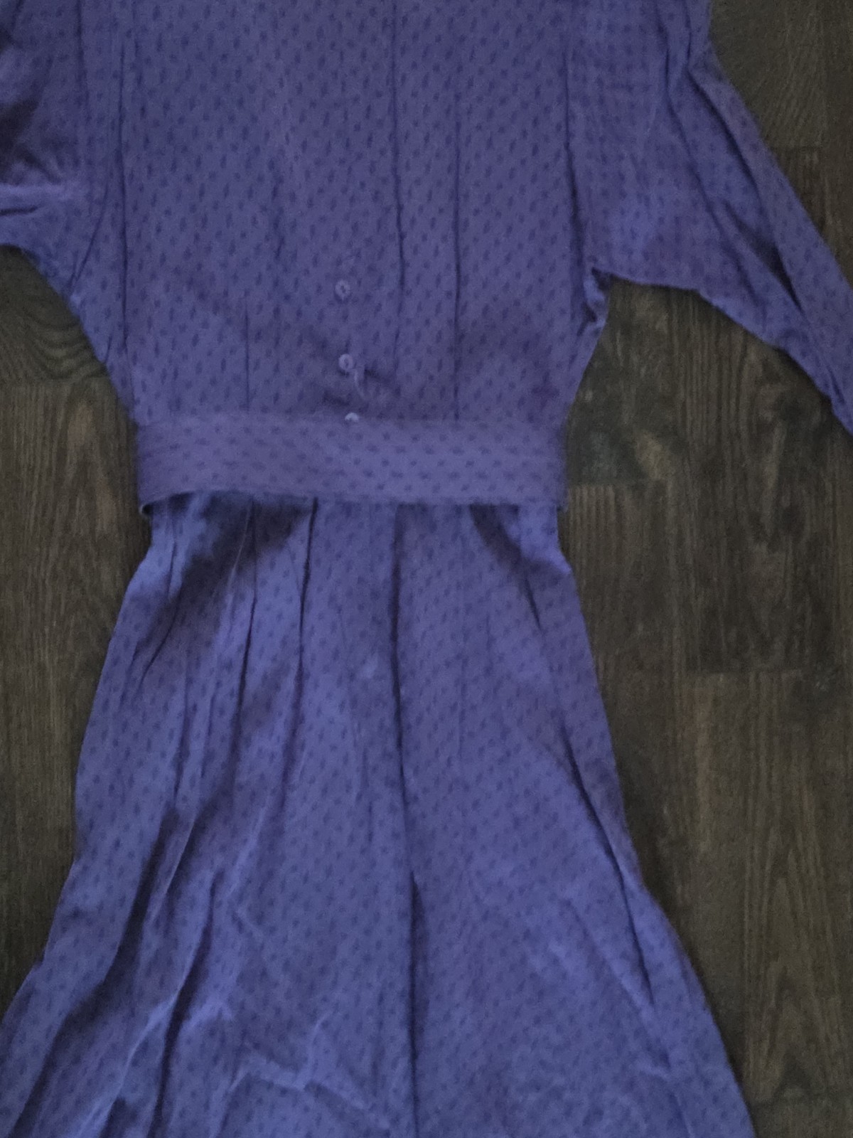 Vintage Rabbit Rabbit Rabbit Designs Purple Belted Midi Dress Sz 6 Dolman Sleeve