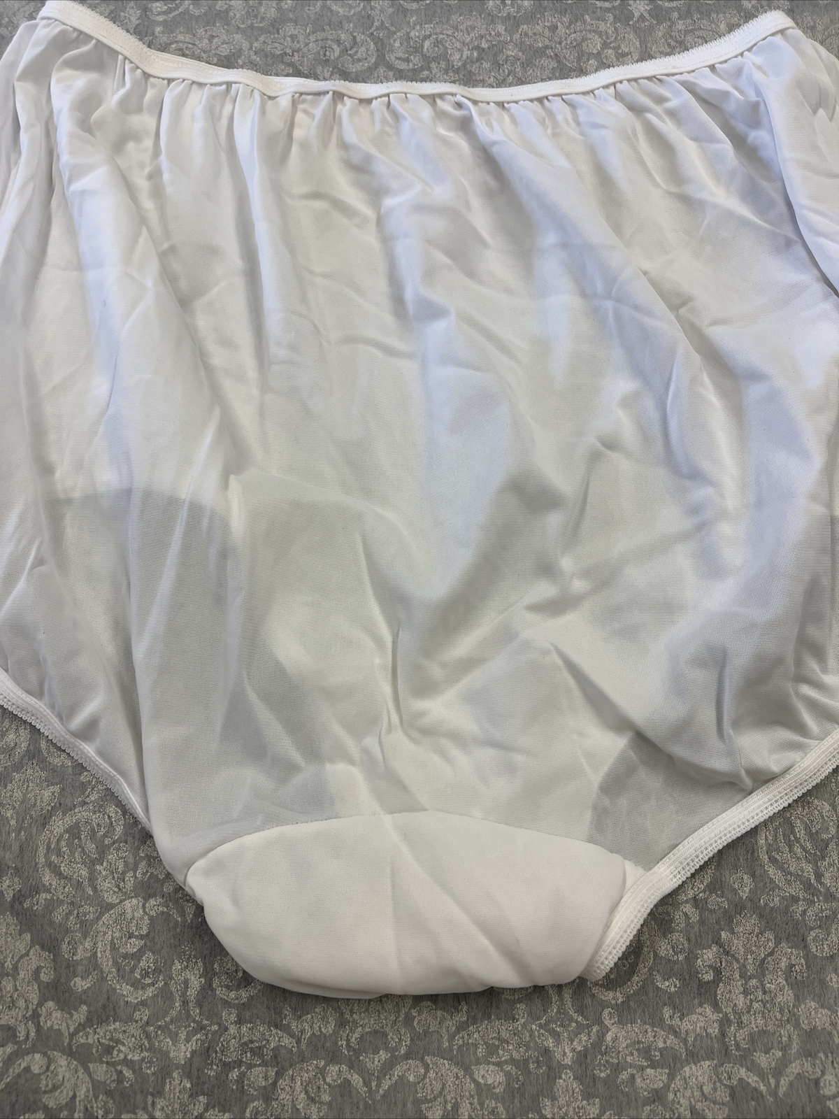 Dixie Belle Vintage Sheer White Nylon Full Panty Panties 819 Size 12 Hips 50 1/2