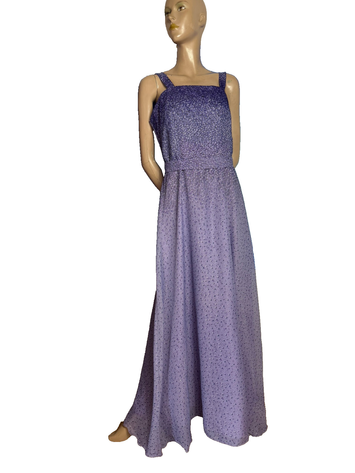 Vintage 70s Maxi Dress Kleemeier Hof Purple Evening Gown w/ Bolero Boho Gala 38 40