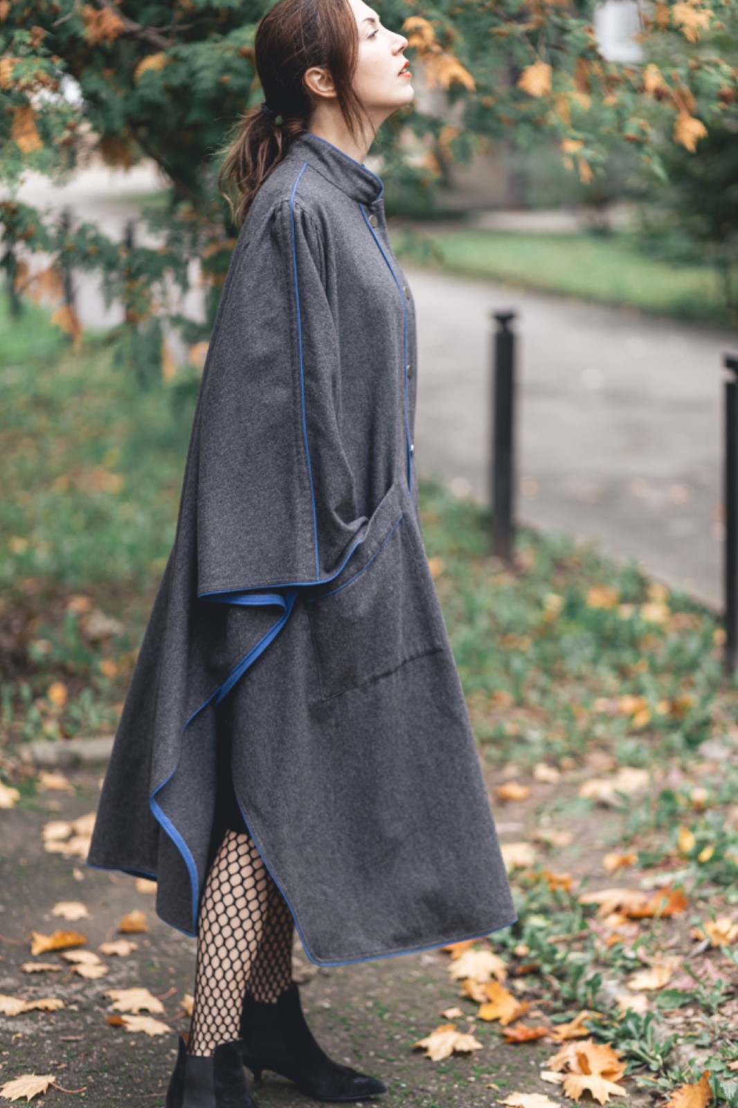 Vintage West Germany Wool Cape Coat | Avant-Garde Oversized Cloak | Minimalism